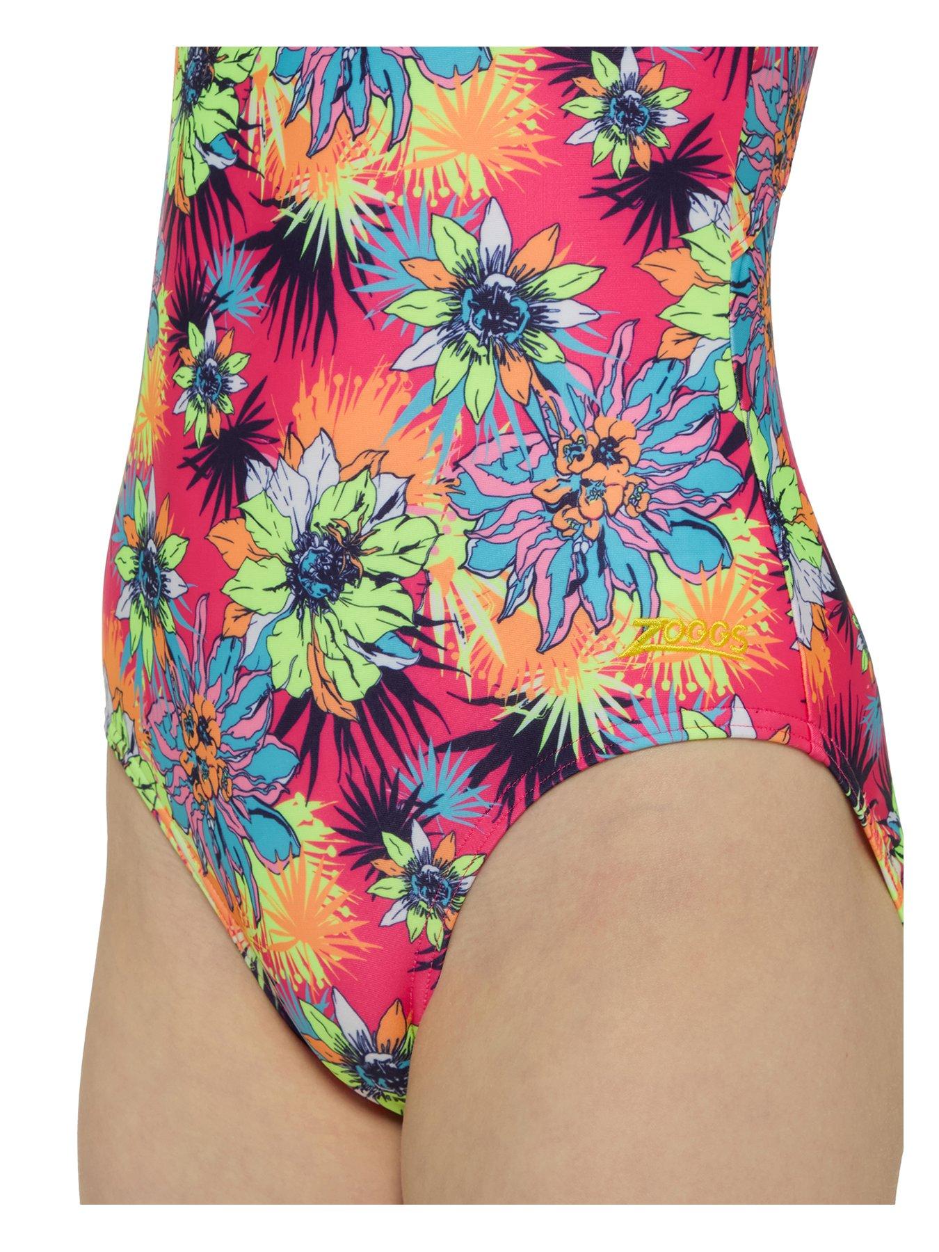 Image 3 of 3 of Zoggs Junior Girls Summer Daze Sback Swimsuit - Pink