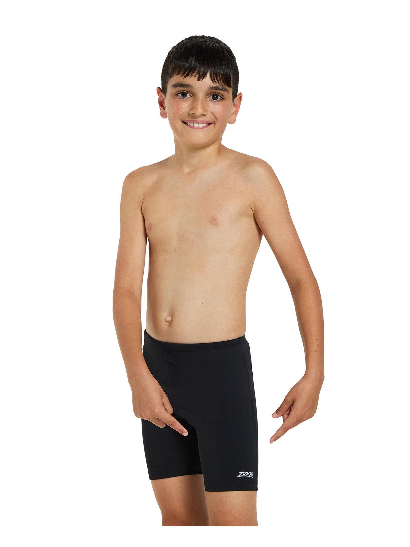 zoggs-junior-boys-cottesloe-mid-jammer-shorts-blackfront