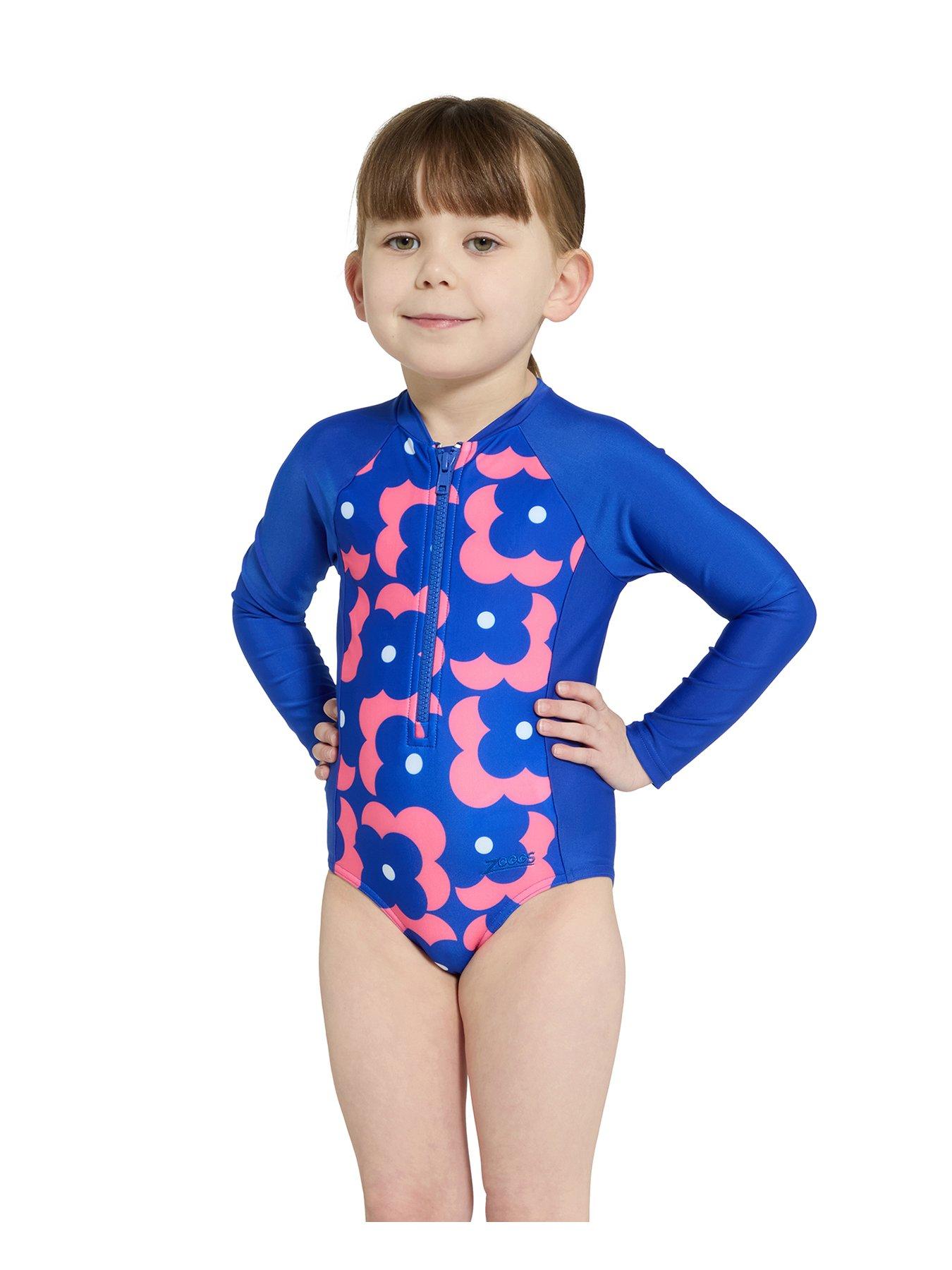Image 1 of 3 of Zoggs Kids Girls Disco Vibe Paddle Suit - Blue