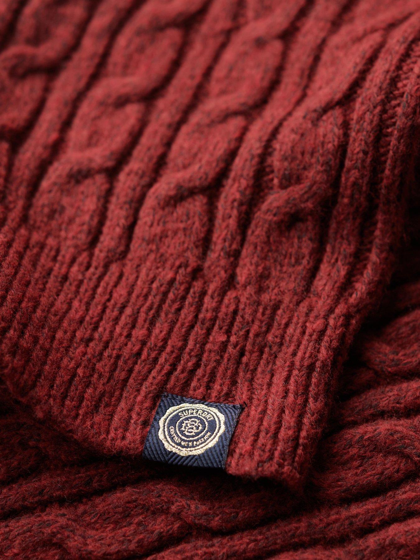 superdry-fitted-cable-crewneck-jumper-reddetail