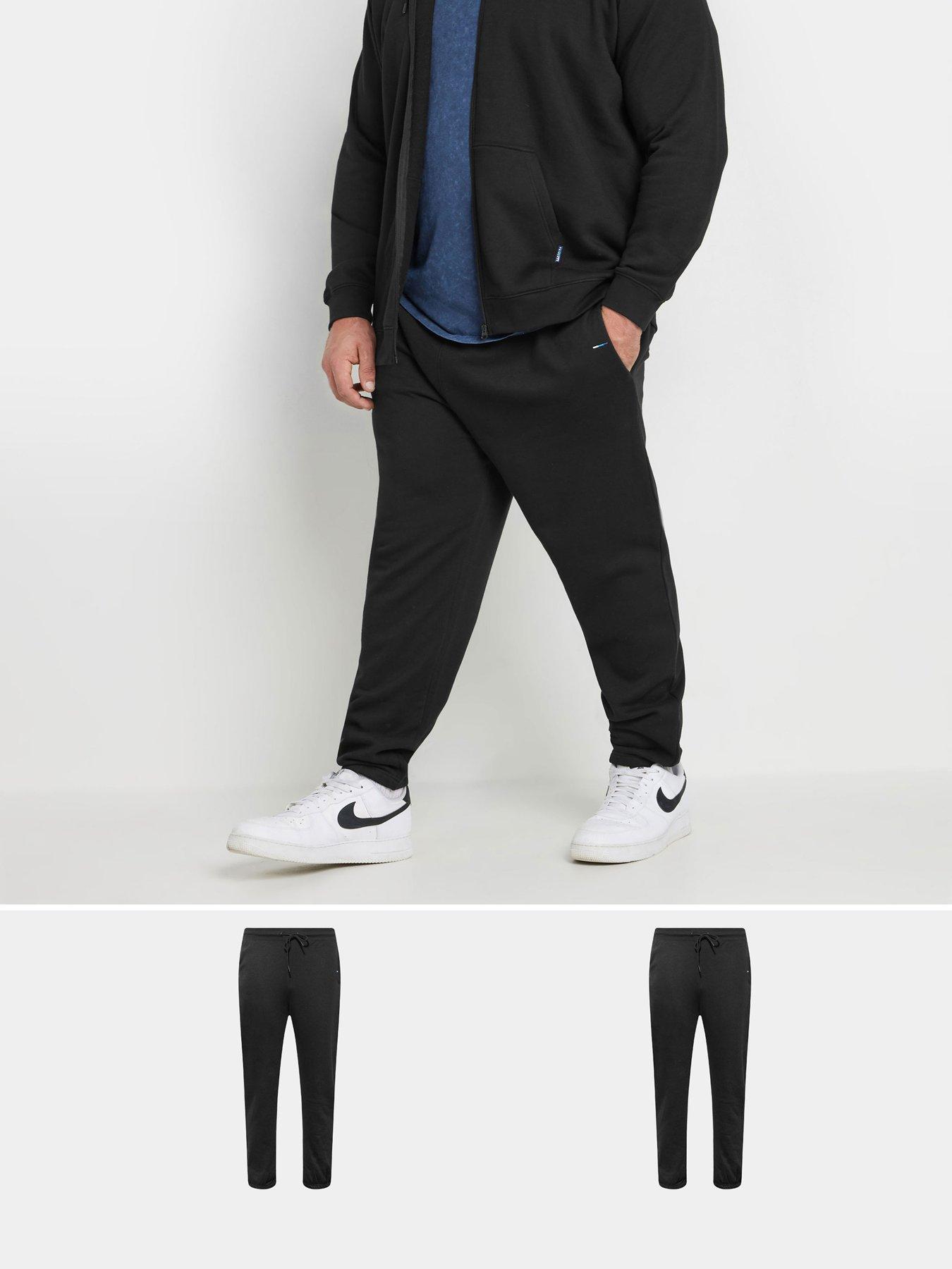 undefined 2 Pack Jersey Joggers - Black