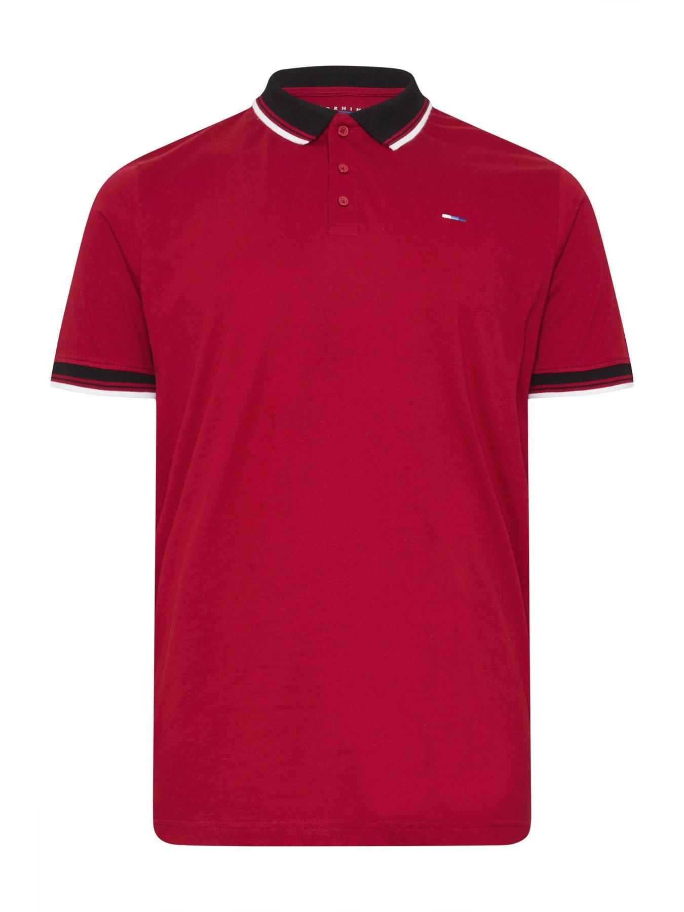Image 3 of 3 of BadRhino Big &amp; Tall Cut &amp; Sew Polo Shirt - Red