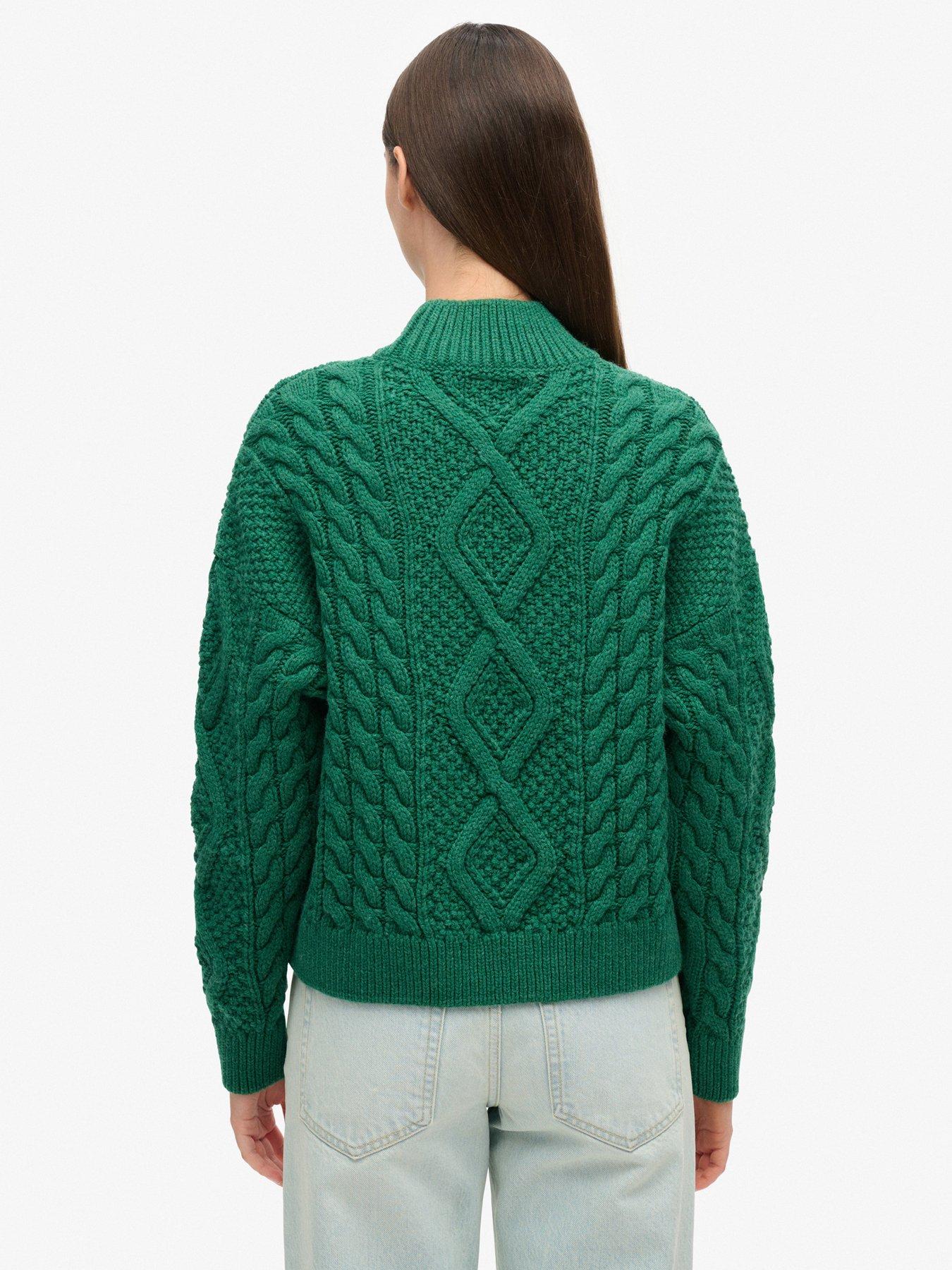 superdry-aran-cable-knit-jumper-greenstillFront