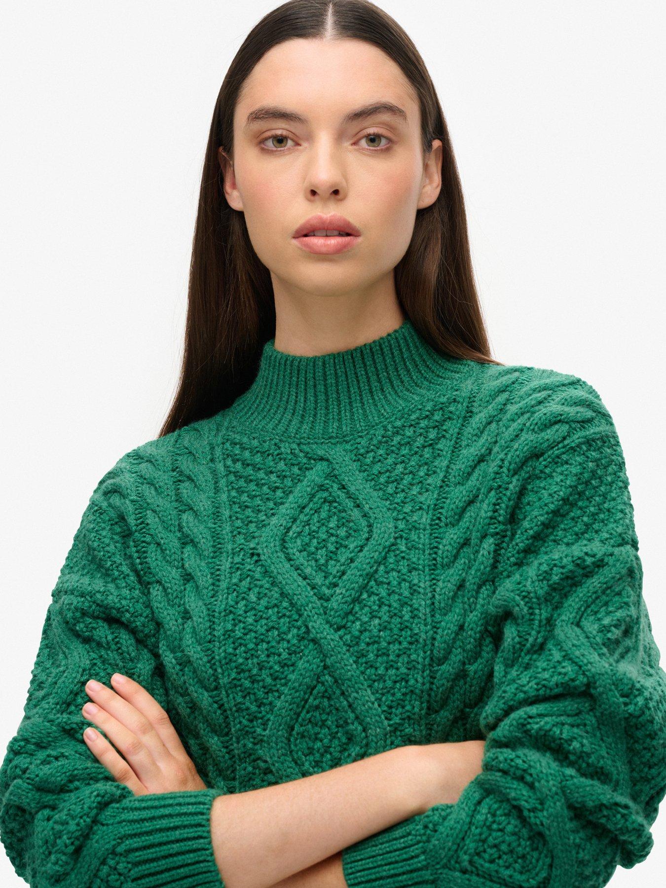 superdry-aran-cable-knit-jumper-greenoutfit