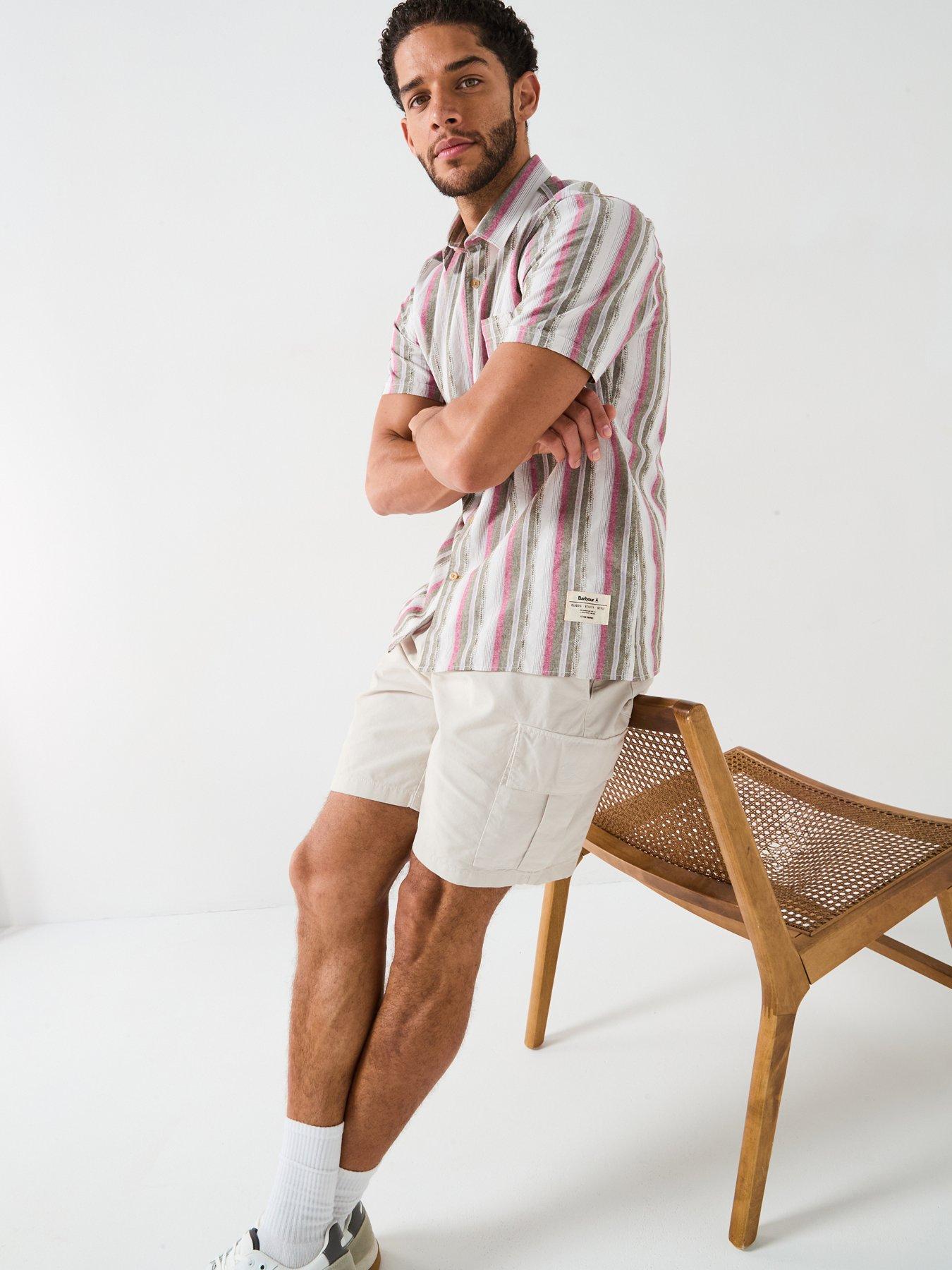 Image 6 of 6 of Barbour Barbour Lipton Striped Short Sleeved Relaxed Fit Shirt - Multi