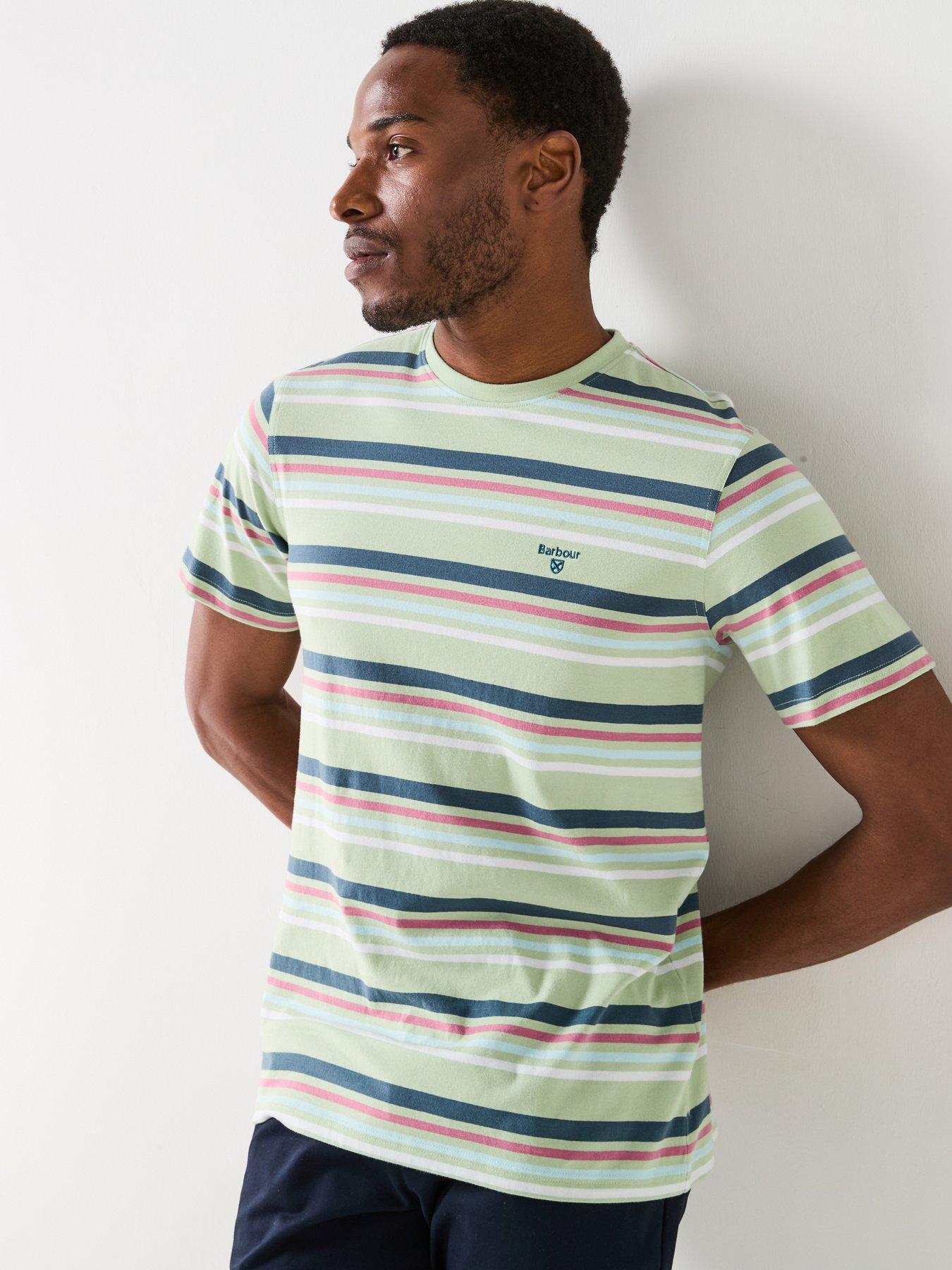 undefined Barbour Houstead Stripe Tailored Fit Small Logo T-Shirt - Multi