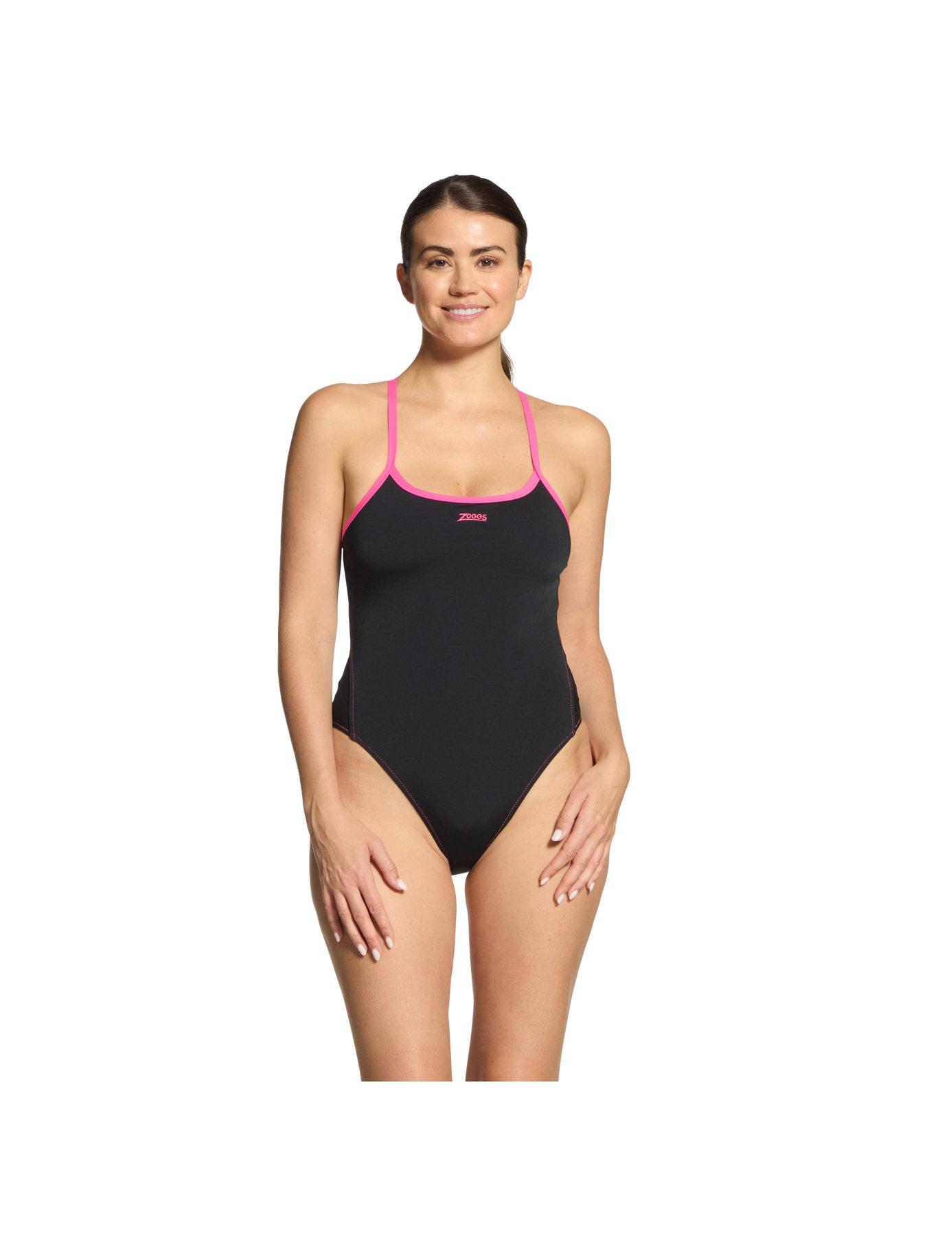 Image 2 of 4 of Zoggs Women's Essentials Blaze Skyback Swimsuit - Black