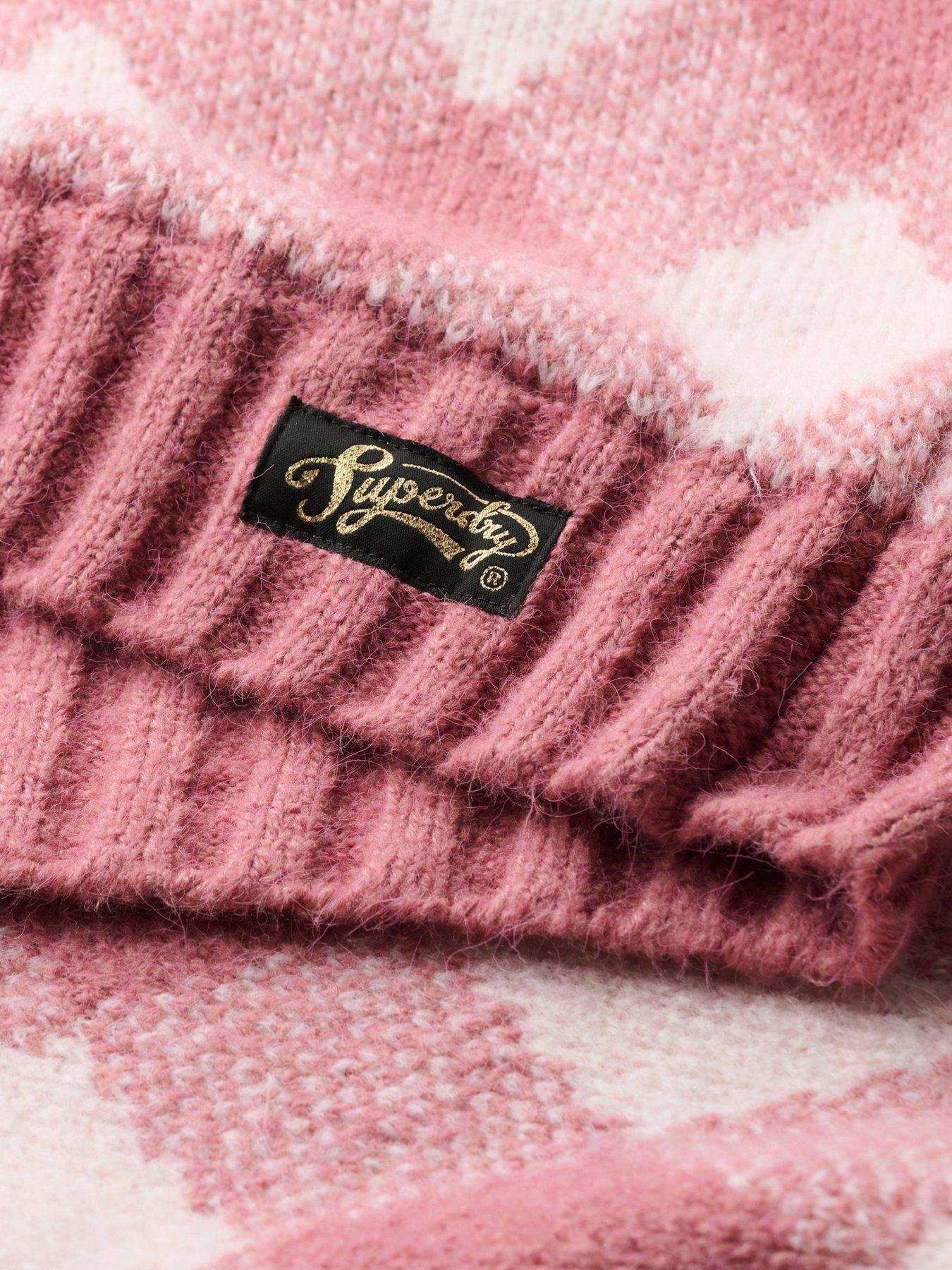 Image 5 of 5 of Superdry Argyle Pattern Jumper - Pink