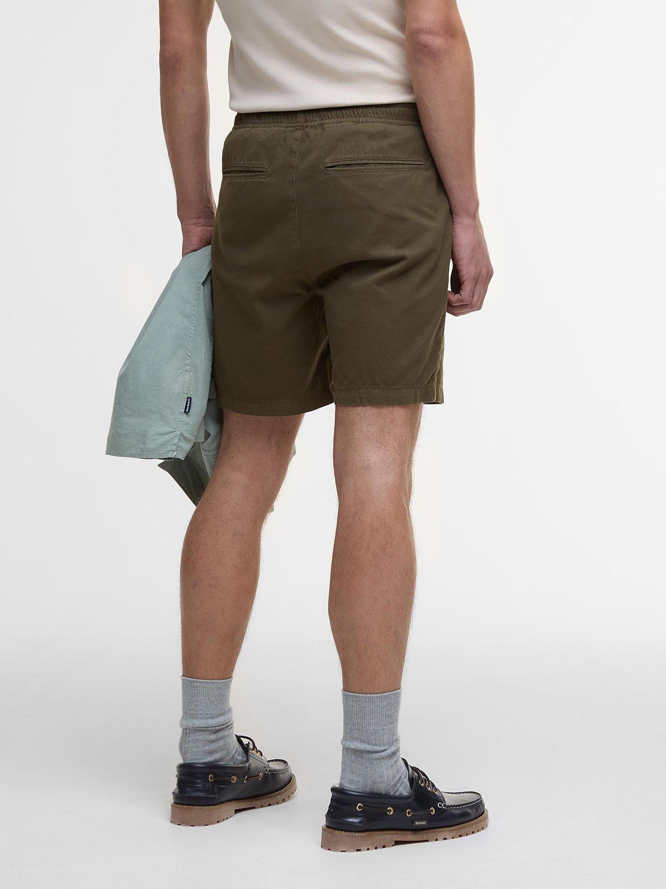 Image 2 of 5 of Barbour Barbour Washed Oxford Relaxed Shorts - Dark Green