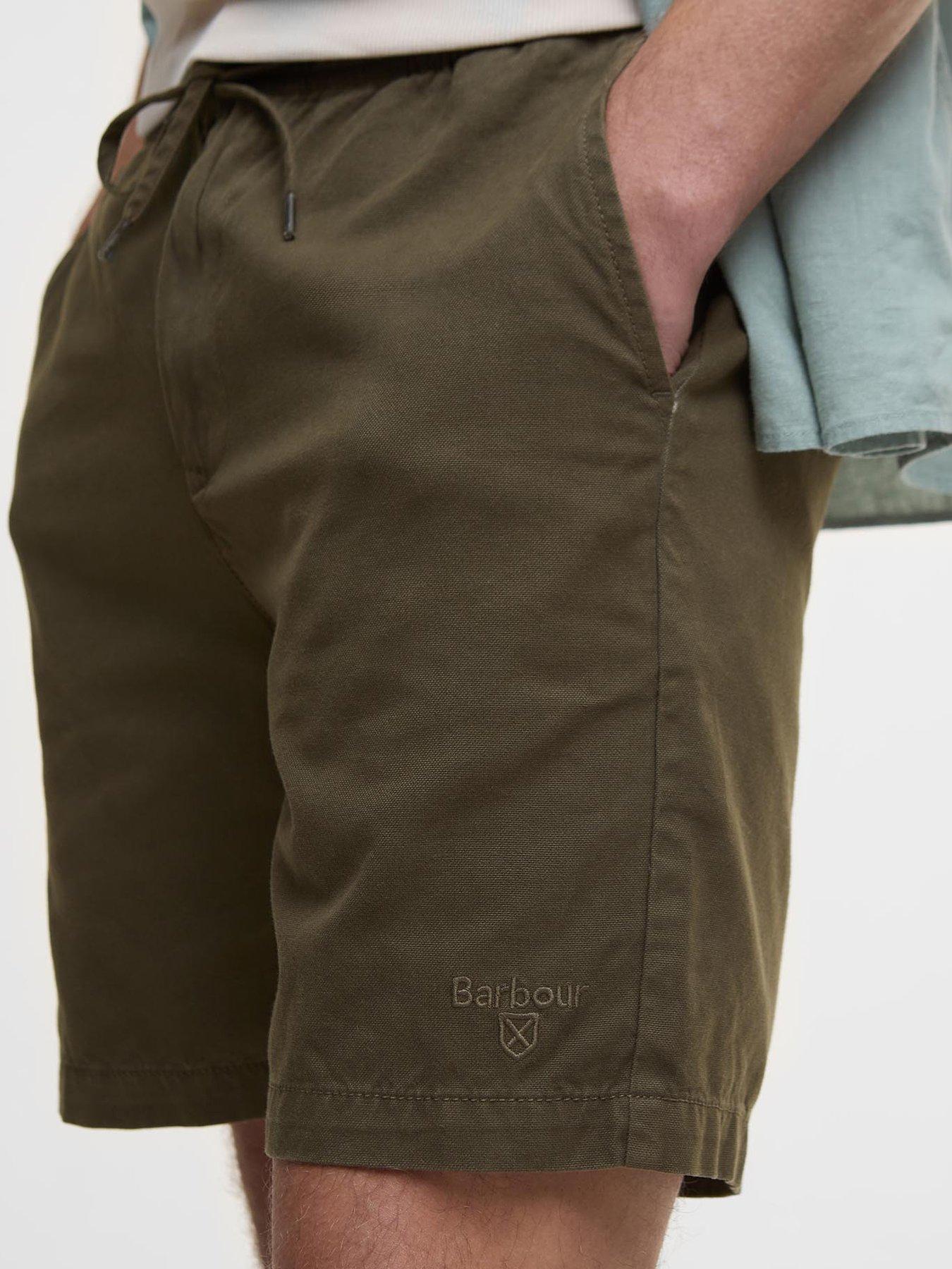 Image 5 of 5 of Barbour Barbour Washed Oxford Relaxed Shorts - Dark Green