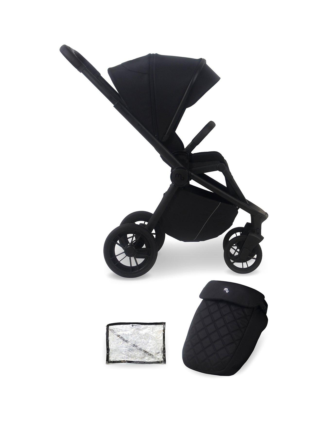 my-babiie-mb450-pushchair-blackfront