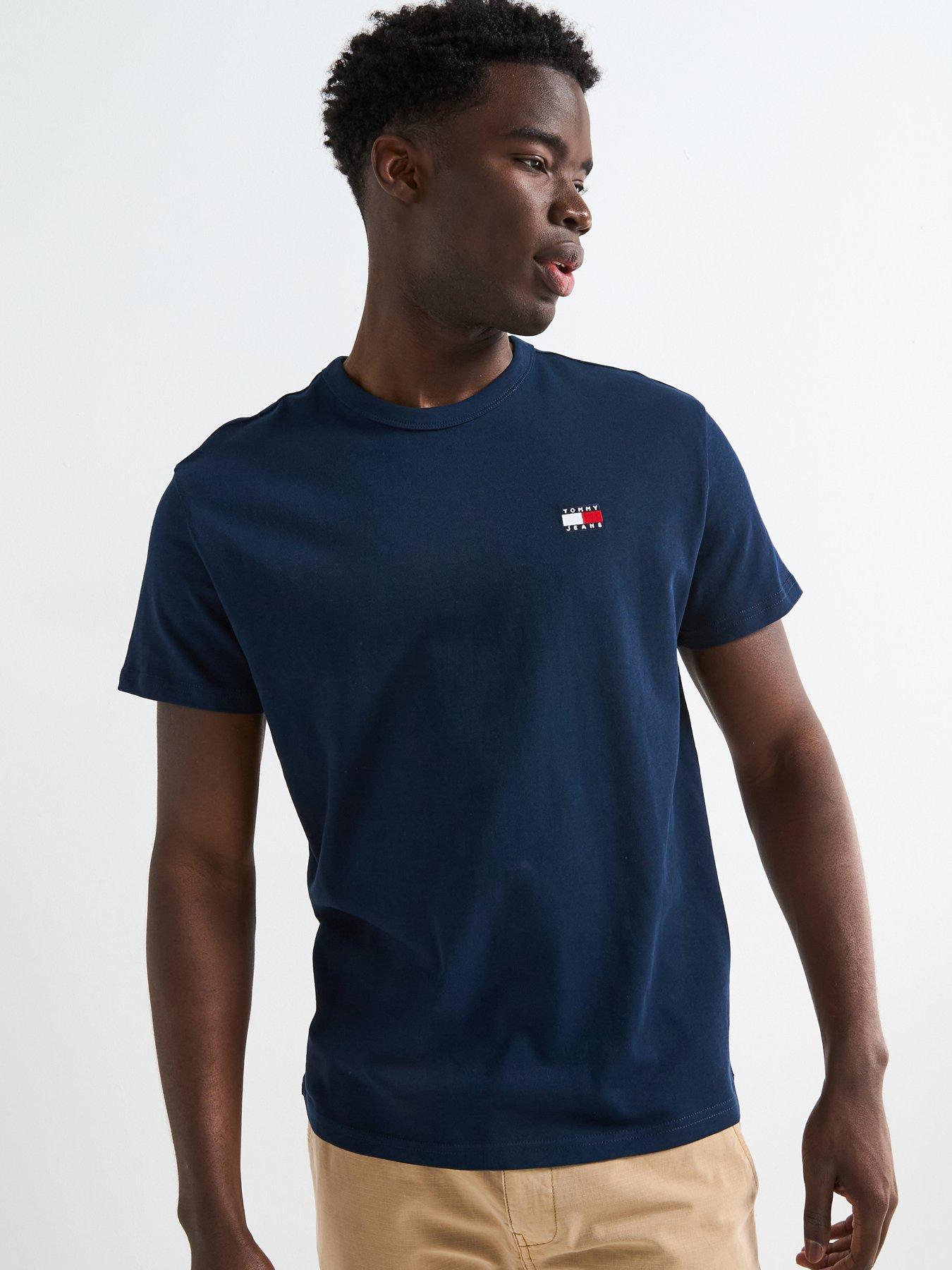 Tommy Jeans Regular Fit Left Chest Badge T-Shirt - Navy