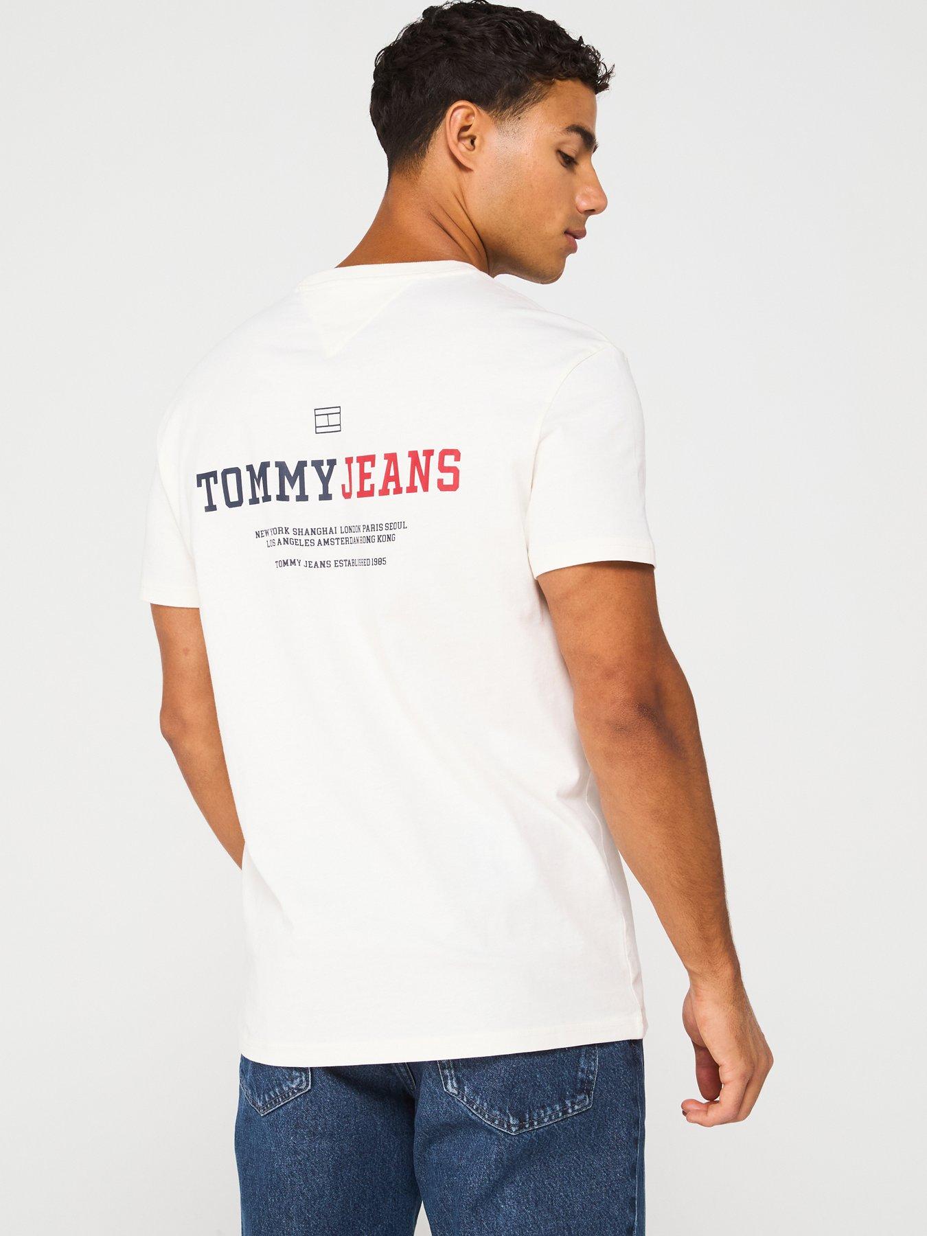 Image 1 of 5 of Tommy Jeans Dna Back Graphic T-Shirt - Off White