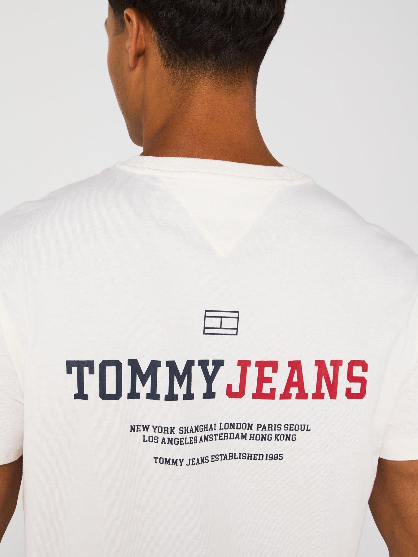 Image 4 of 5 of Tommy Jeans Dna Back Graphic T-Shirt - Off White