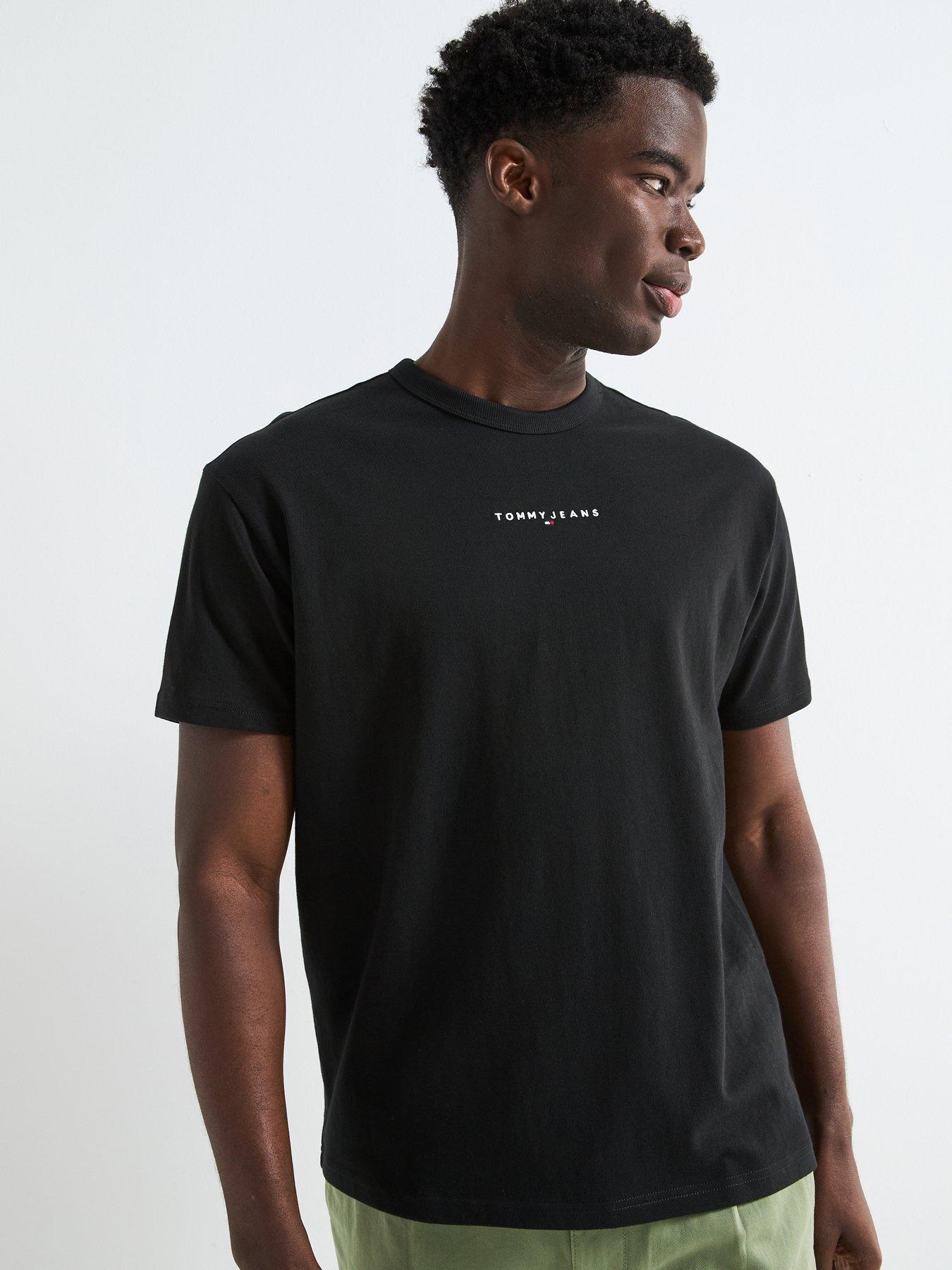 Tommy Jeans Relaxed Linear Logo T-Shirt - Black