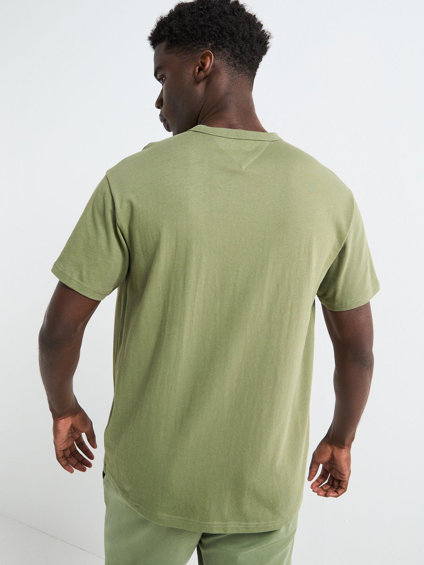 tommy-jeans-tommy-jeans-relaxed-linear-logo-t-shirt-greenstillFront