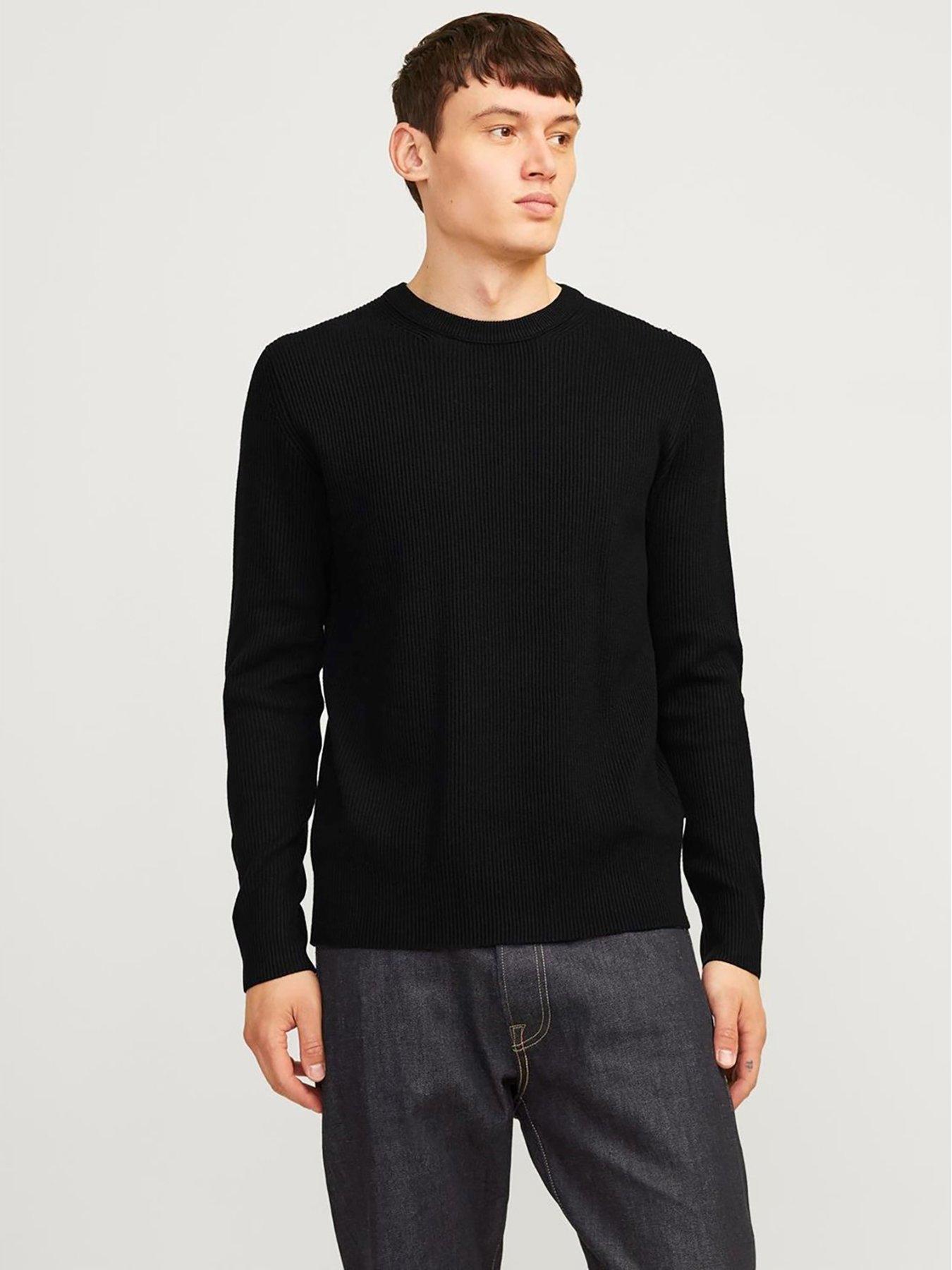 jack-jones-jack-amp-jones-premium-perfect-knitted-crew-jumper-black