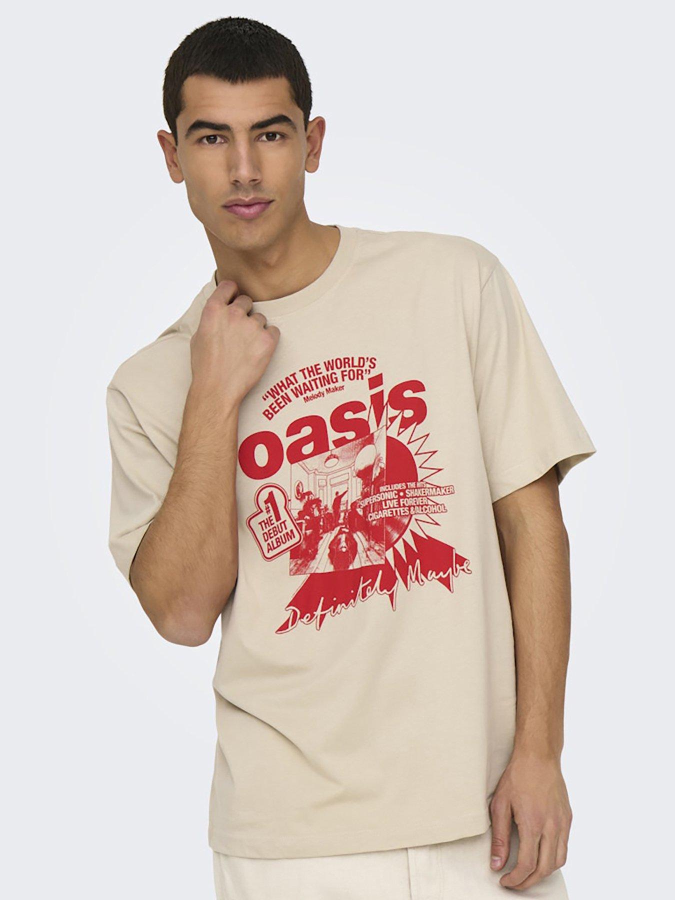 undefined Short Sleeve Cartoon Oasis T-Shirt - Cream