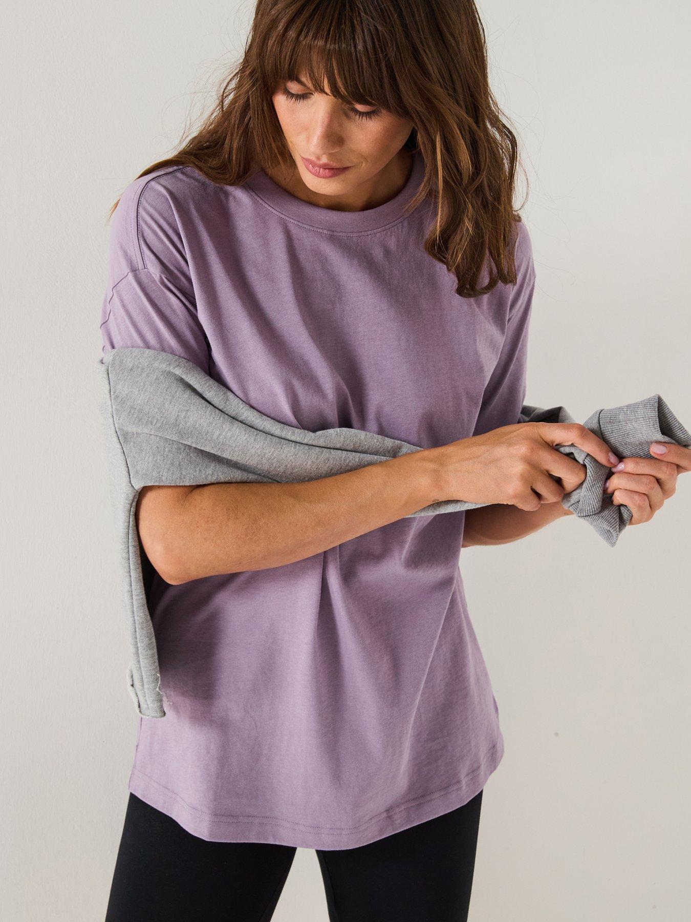 V by Very Essential Oversized T-Shirt - Purple