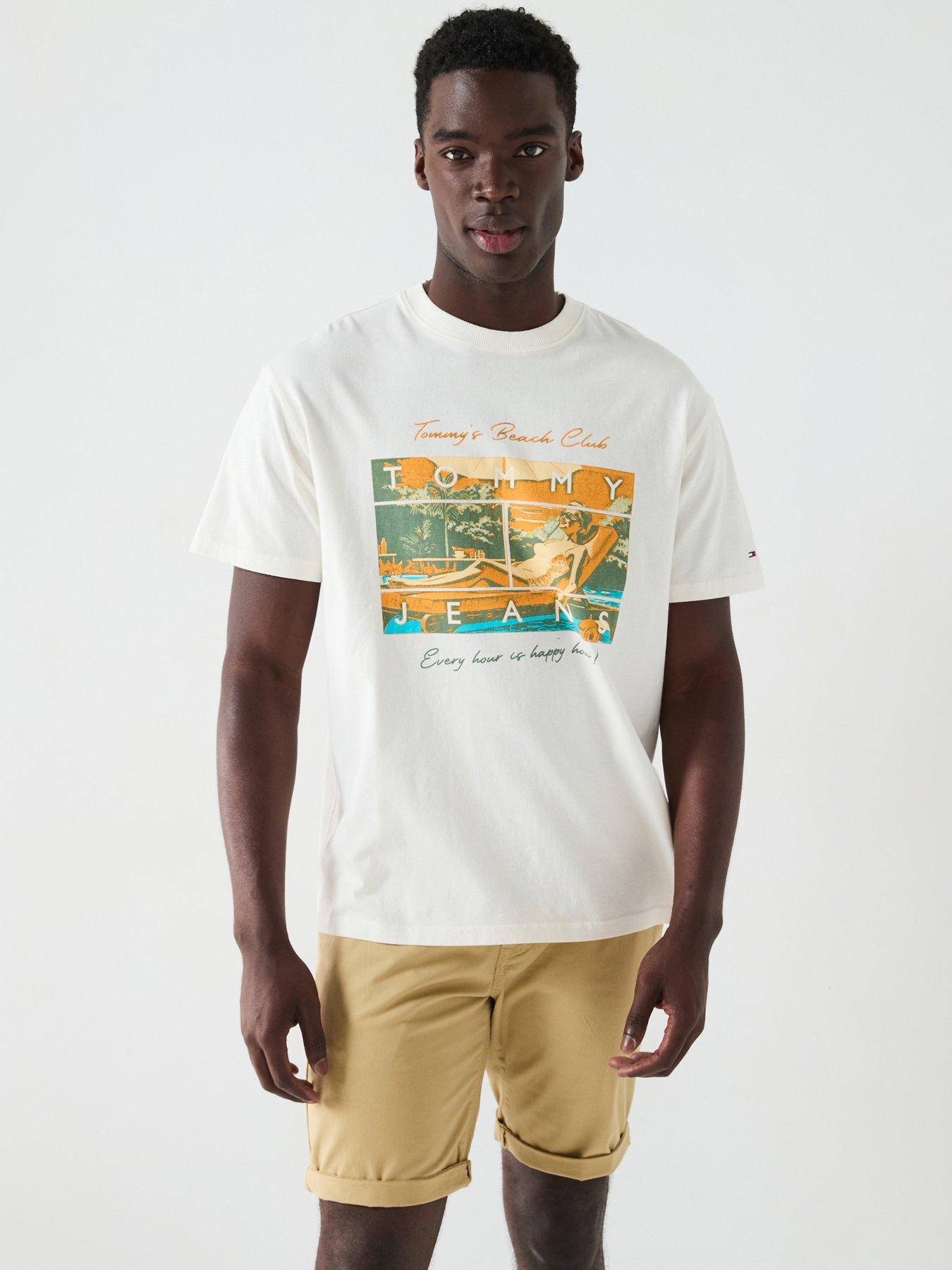 Tommy Jeans Relaxed Beach Club Graphic T-Shirt - White