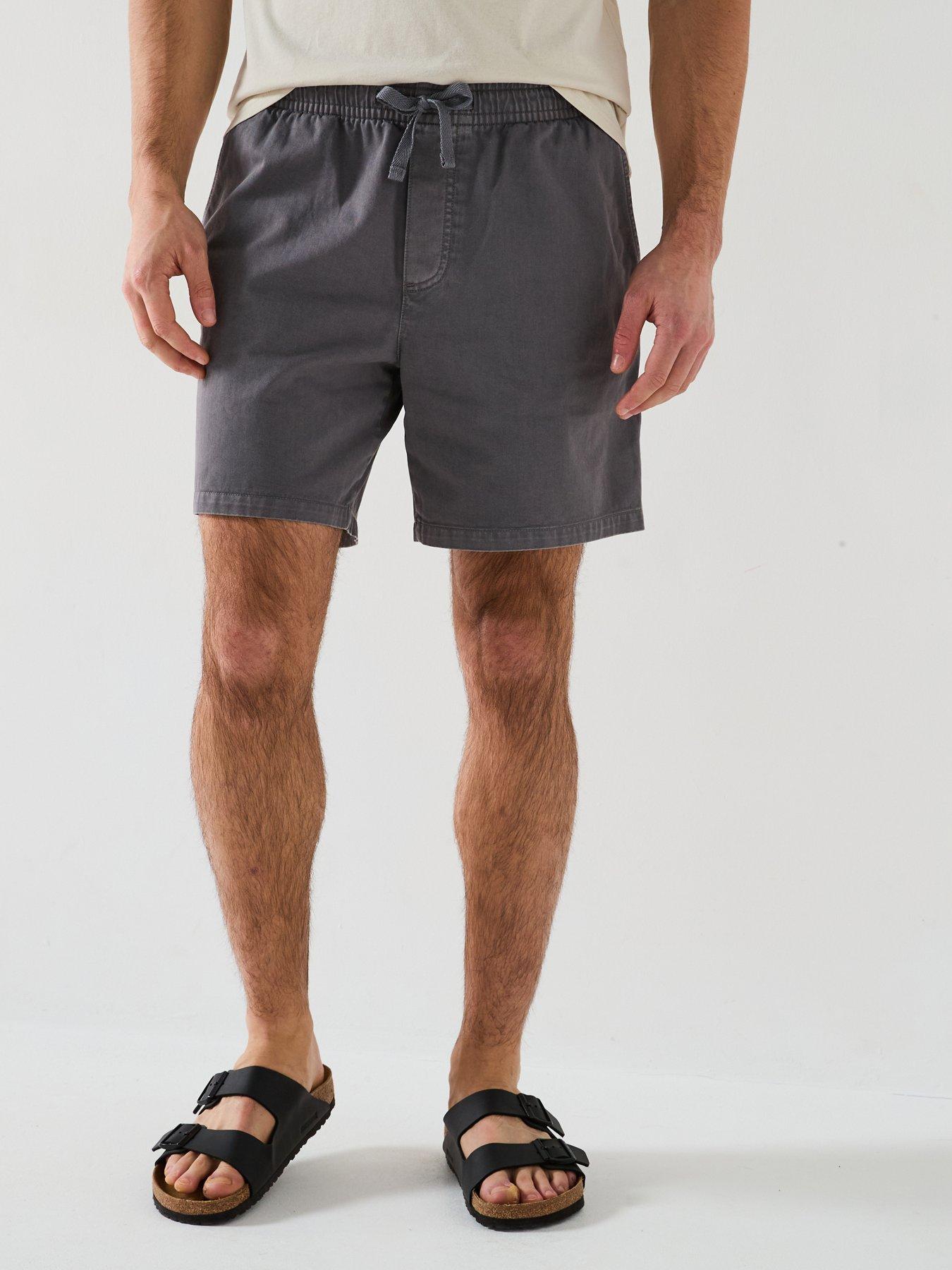 tommy-jeans-loose-elasticated-waist-beach-shorts-blackfront