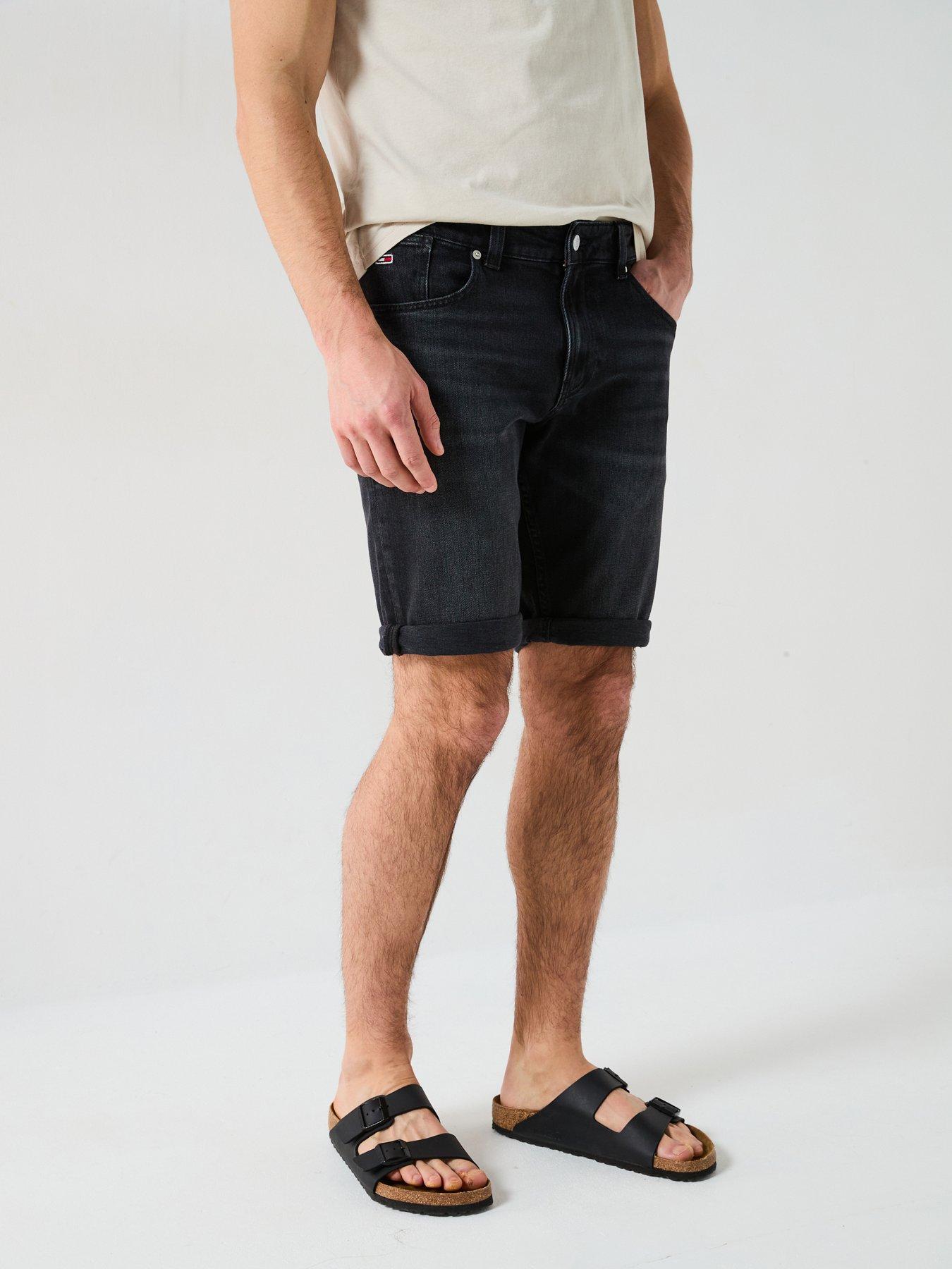 Image 1 of 6 of Tommy Jeans Ronnie Denim Shorts - Black