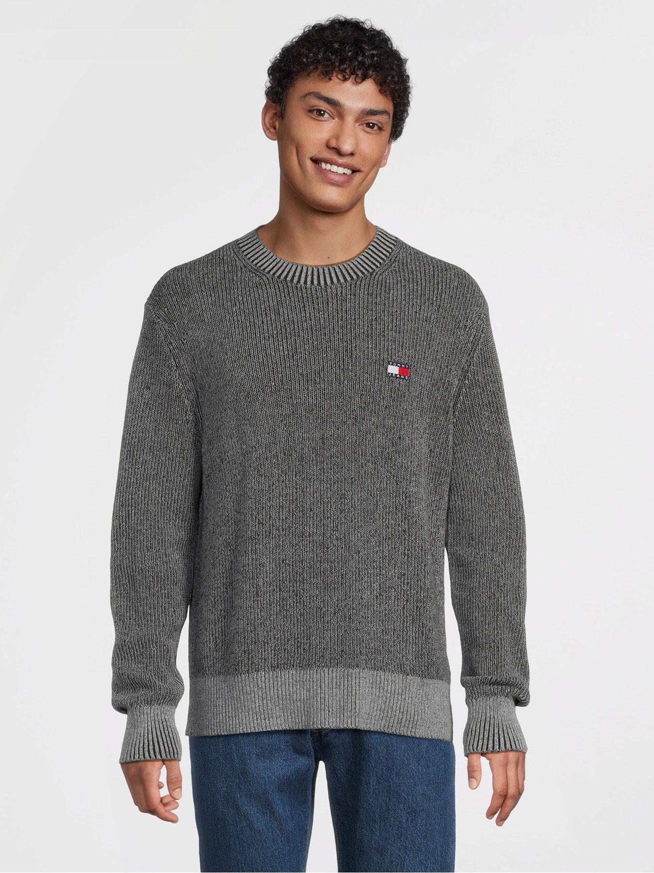 Image 1 of 5 of Tommy Jeans Regular Badge Knitted Jumper - Black