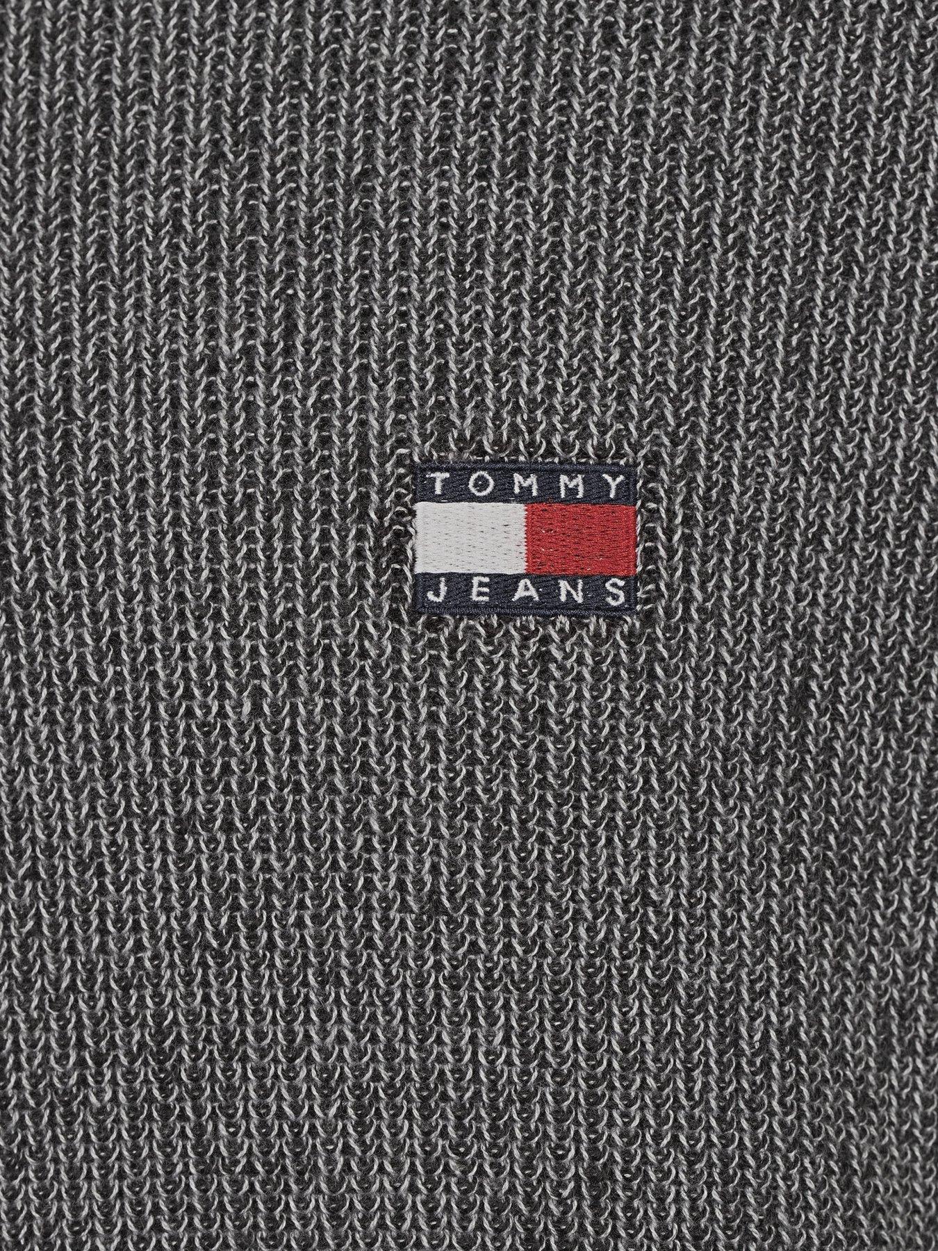 Image 4 of 5 of Tommy Jeans Regular Badge Knitted Jumper - Black