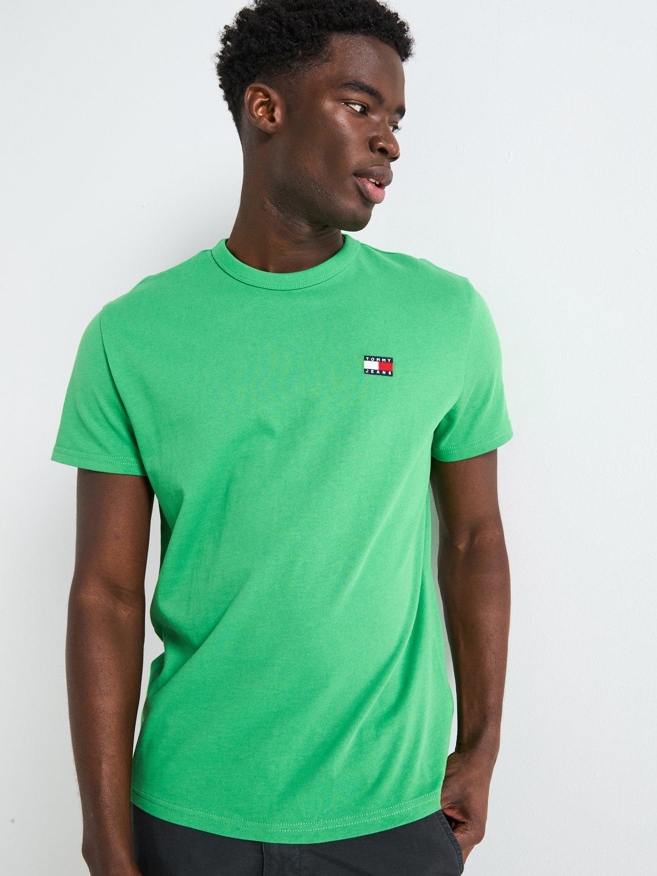 Image of Tommy Jeans Tommy Jeans Regular Fit Left Chest Badge T-shirt - Bright Green