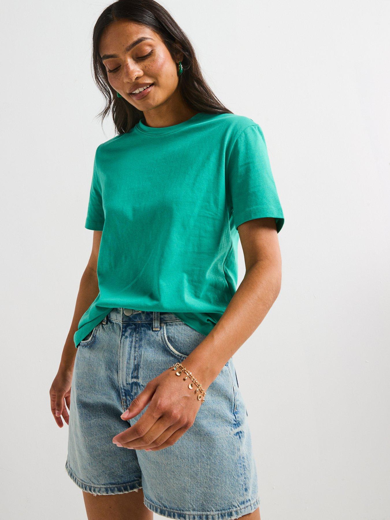 V by Very The Essential Crew Neck T-Shirt - Green