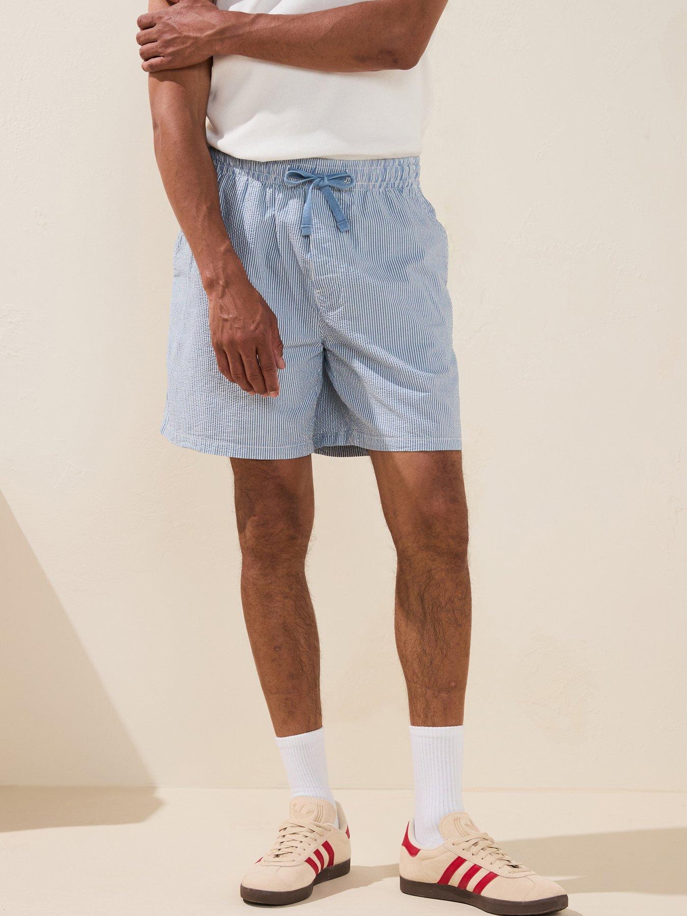 Tommy Jeans Tommy Jeans Stripe Seersucker Beach Shorts - Light Blue