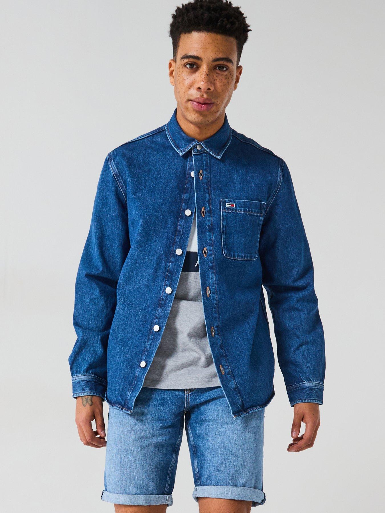 Tommy Jeans Regular Fit Long Sleeve Denim Shirt - Blue