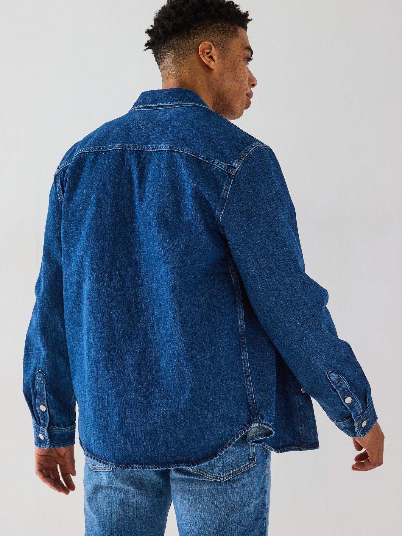 tommy-jeans-regular-fit-long-sleeve-denim-shirt-bluestillFront
