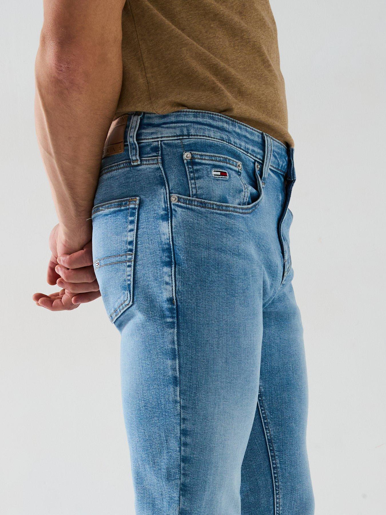 Image 4 of 5 of Tommy Jeans Scanton Slim Fit Stretch Jeans - Light Wash