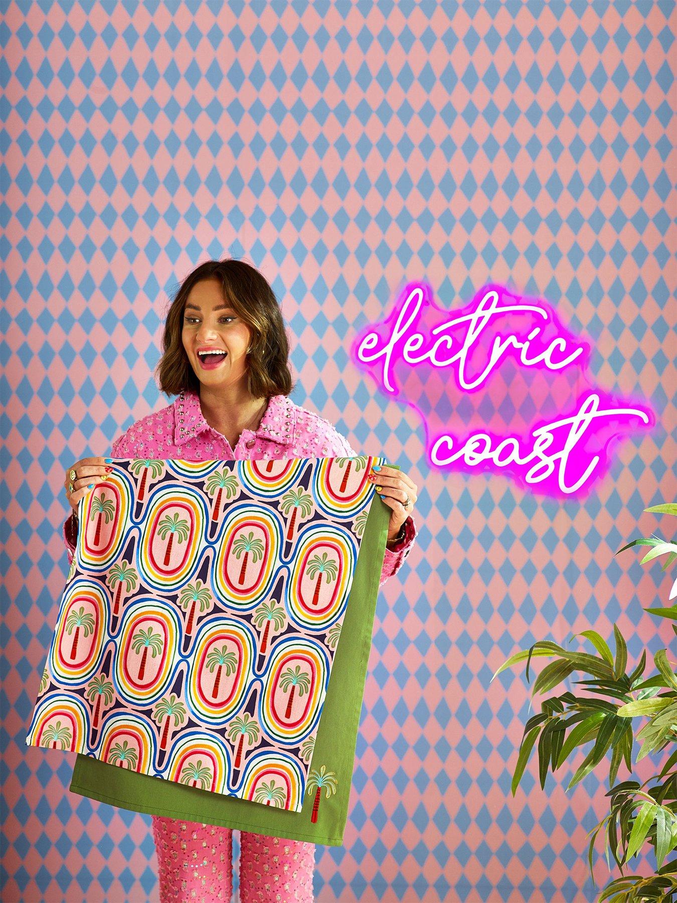 undefined Electric Coast Palm Tree Tea Towels Set Of 2