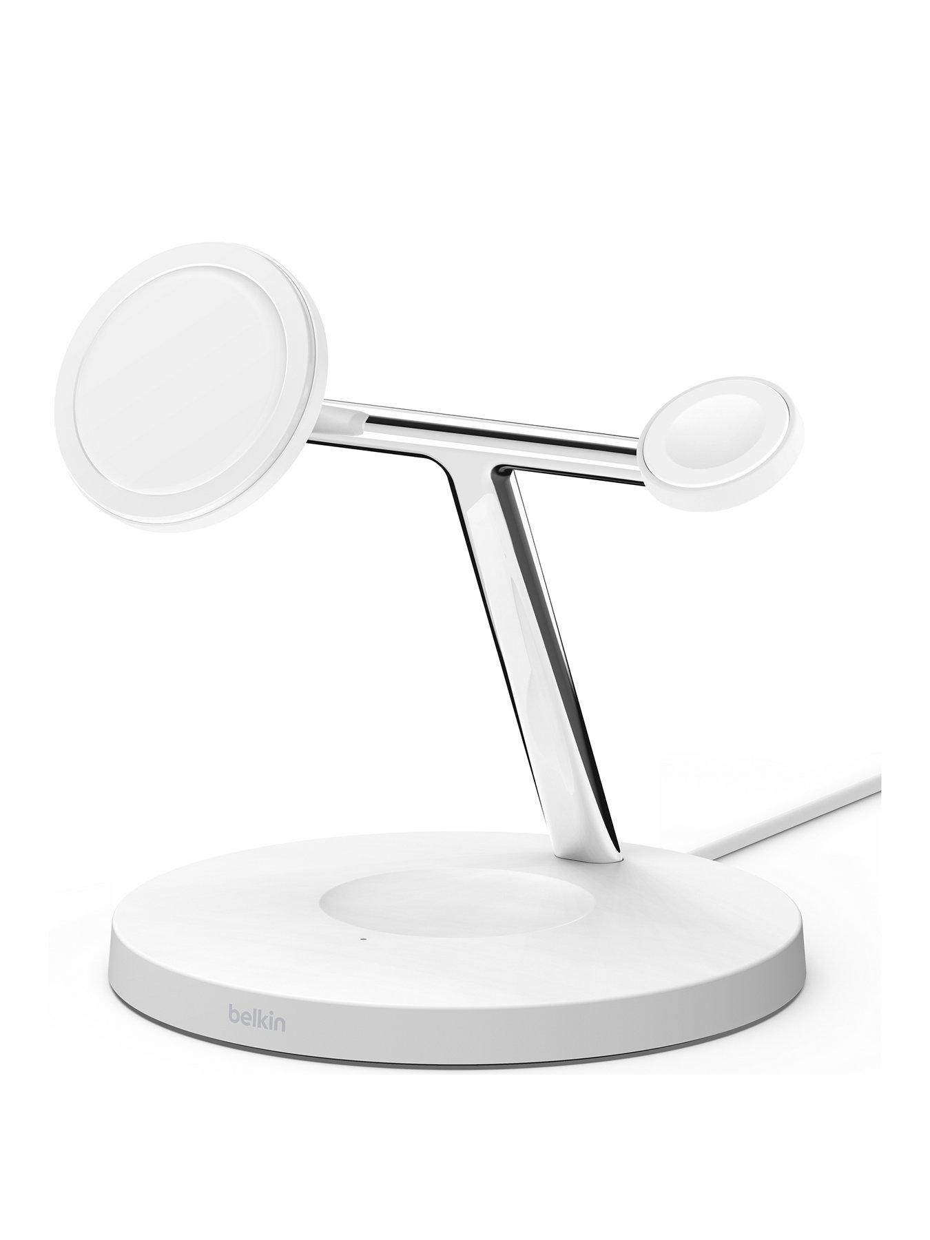 Image 1 of 7 of Belkin 3-IN-1 WIRELESS CHARGING STAND WITH MAGSAFE White