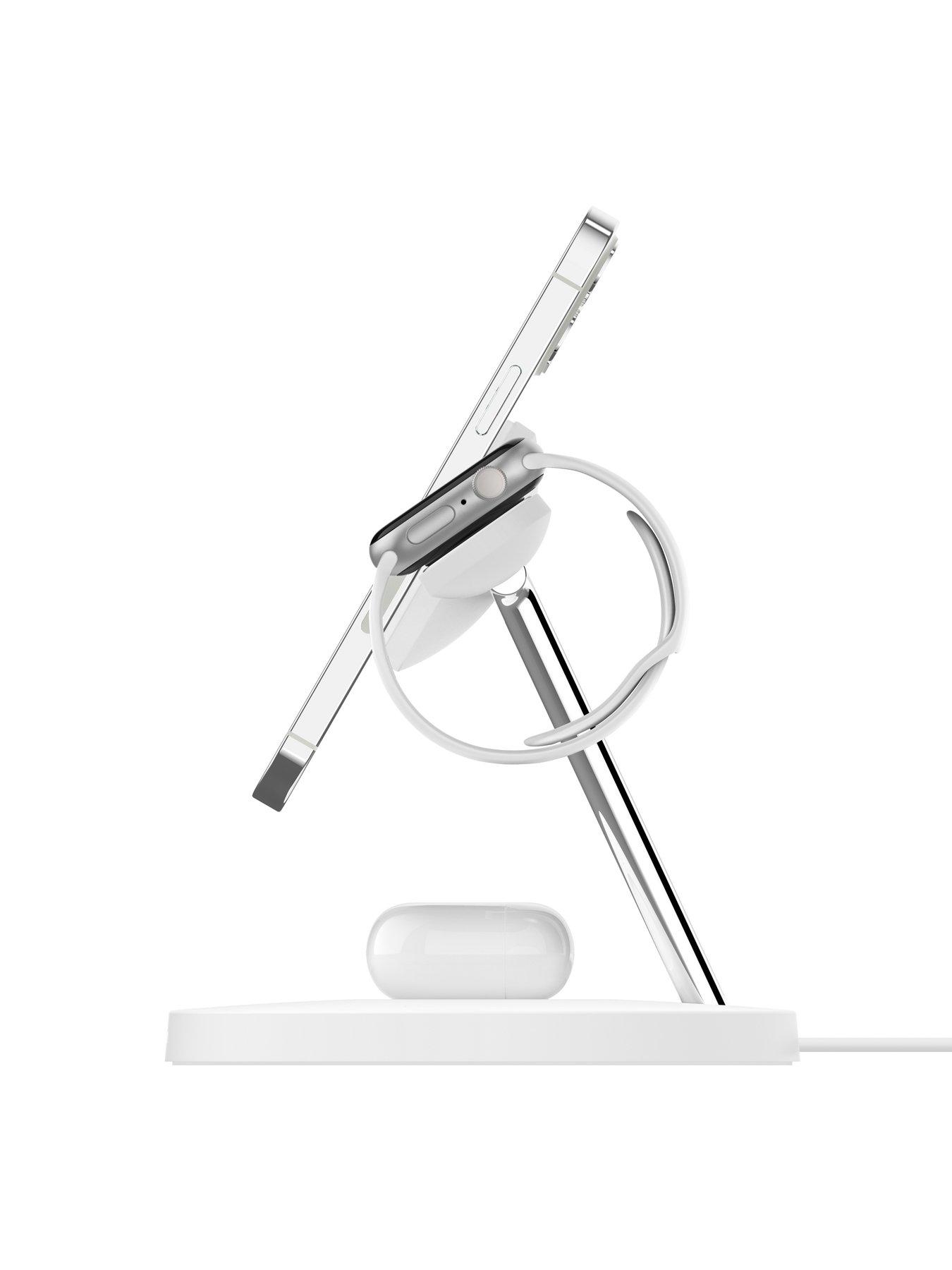Image 4 of 7 of Belkin 3-IN-1 WIRELESS CHARGING STAND WITH MAGSAFE White