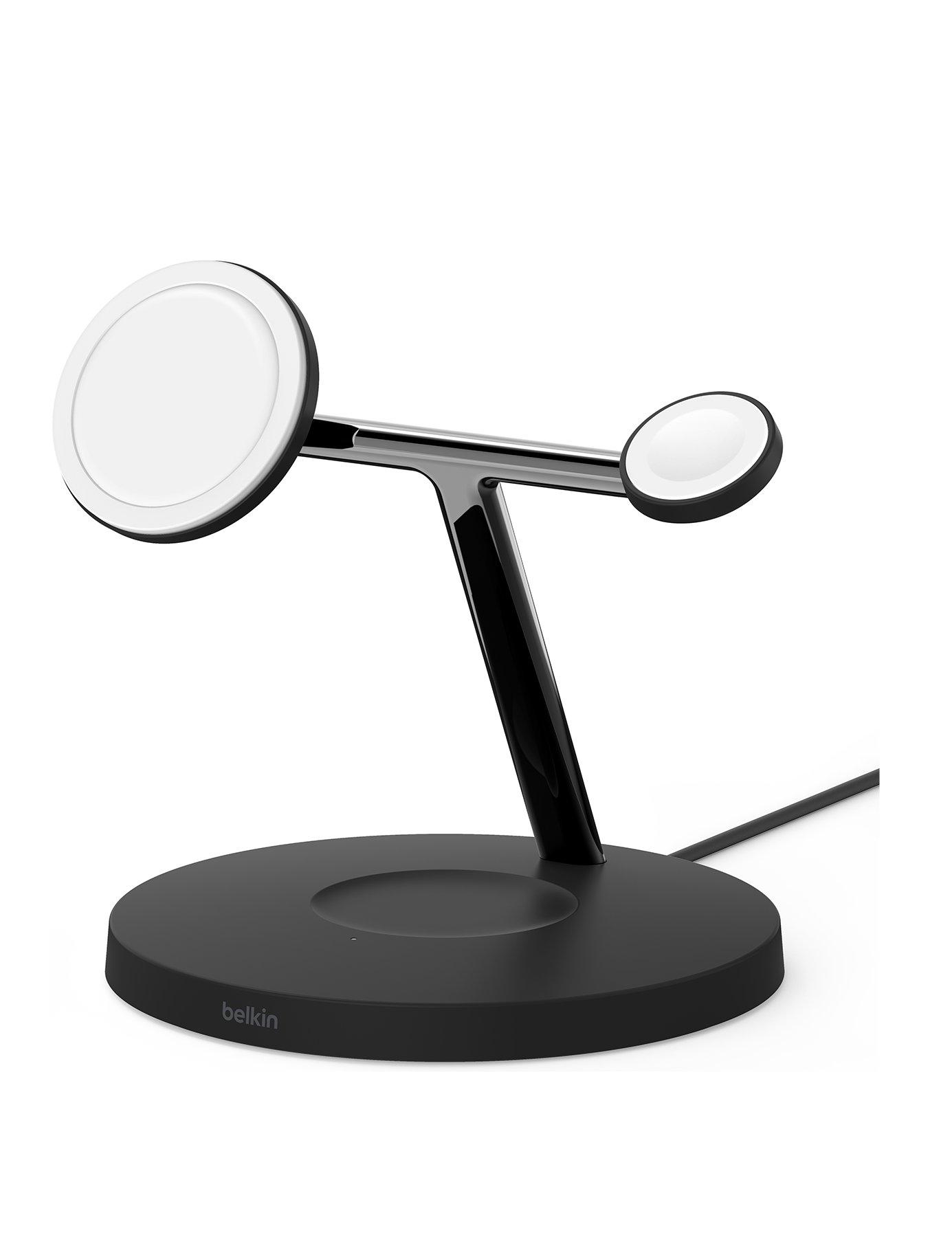 Image 1 of 7 of Belkin 3-IN-1 WIRELESS CHARGING STAND WITH MAGSAFE Black
