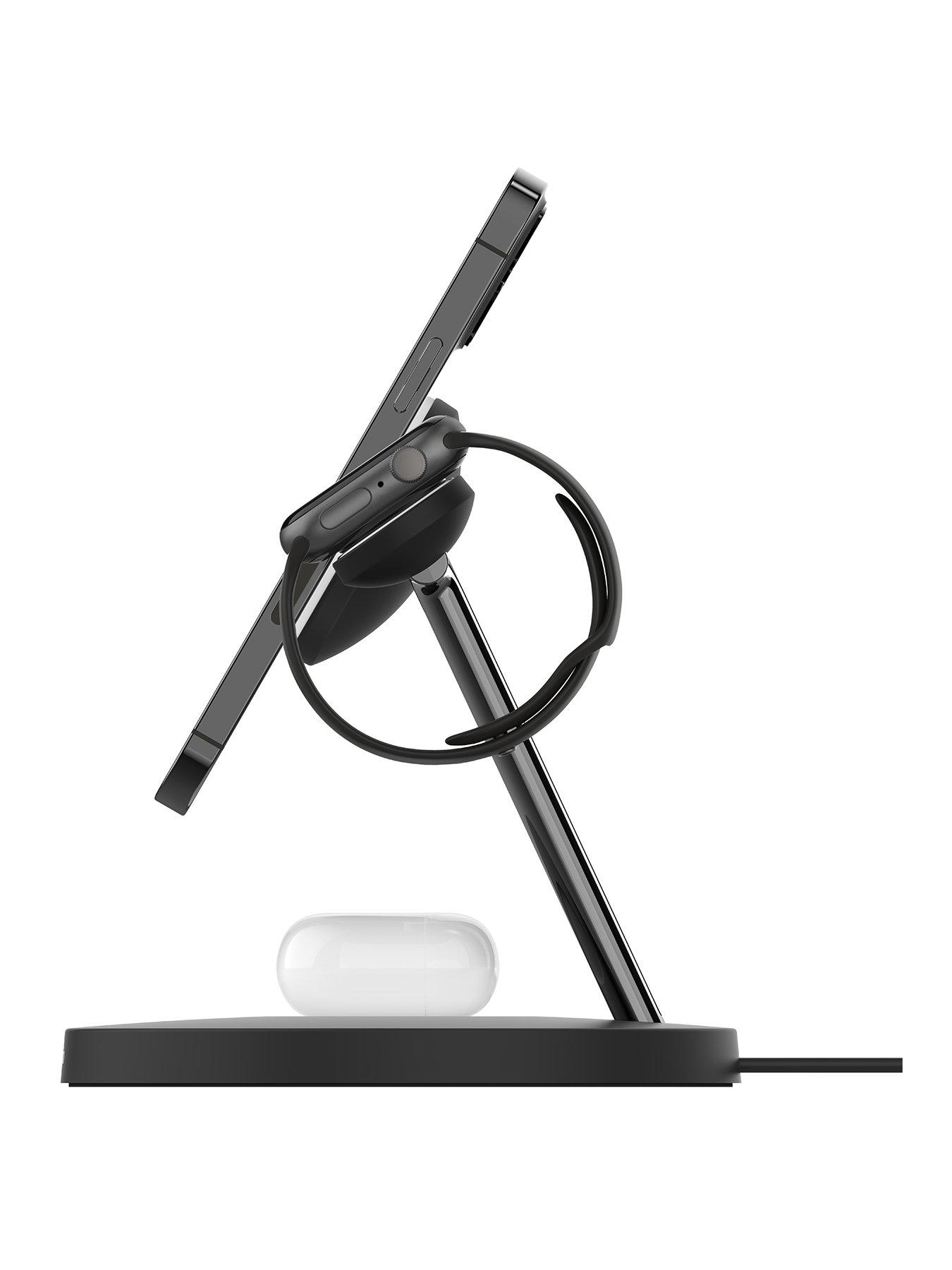 Image 2 of 7 of Belkin 3-IN-1 WIRELESS CHARGING STAND WITH MAGSAFE Black
