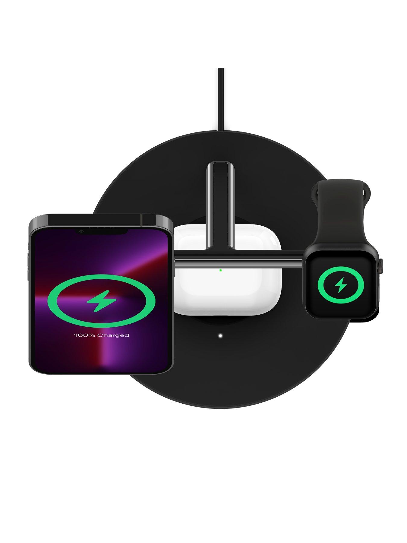 Image 4 of 7 of Belkin 3-IN-1 WIRELESS CHARGING STAND WITH MAGSAFE Black