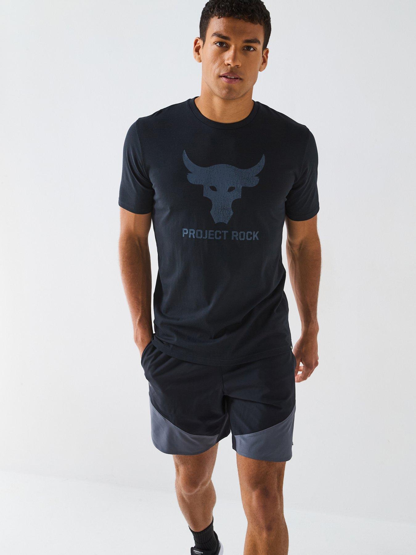 Image 1 of 6 of UNDER ARMOUR Men's Training Project Rock Brahma Bull T-Shirt - Black