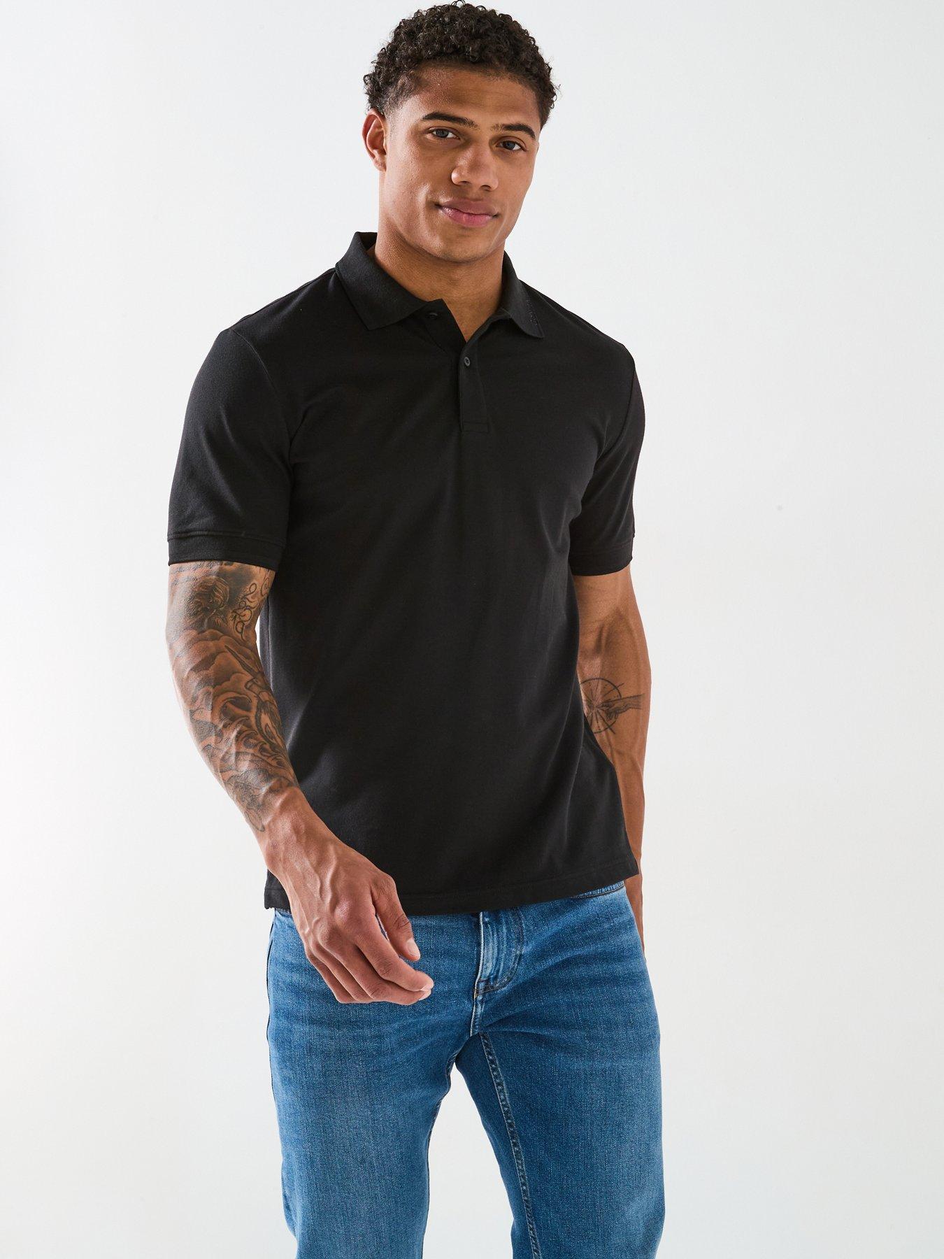 undefined Thermo Tech Pique Slim Fit Polo Shirt - Black