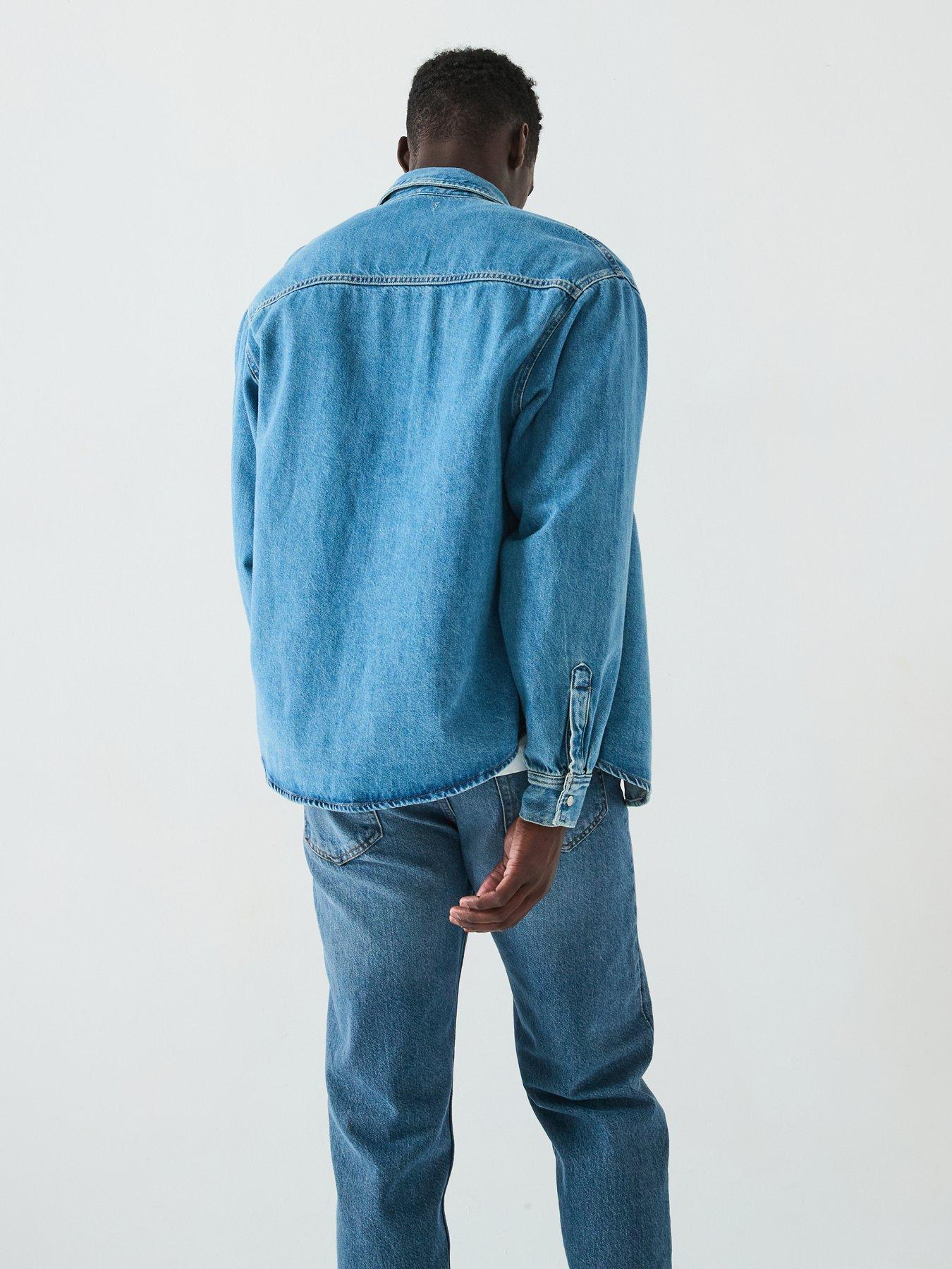 Image 2 of 6 of Calvin Klein Jeans Relaxed Denim Long Sleeve Shirt - Blue