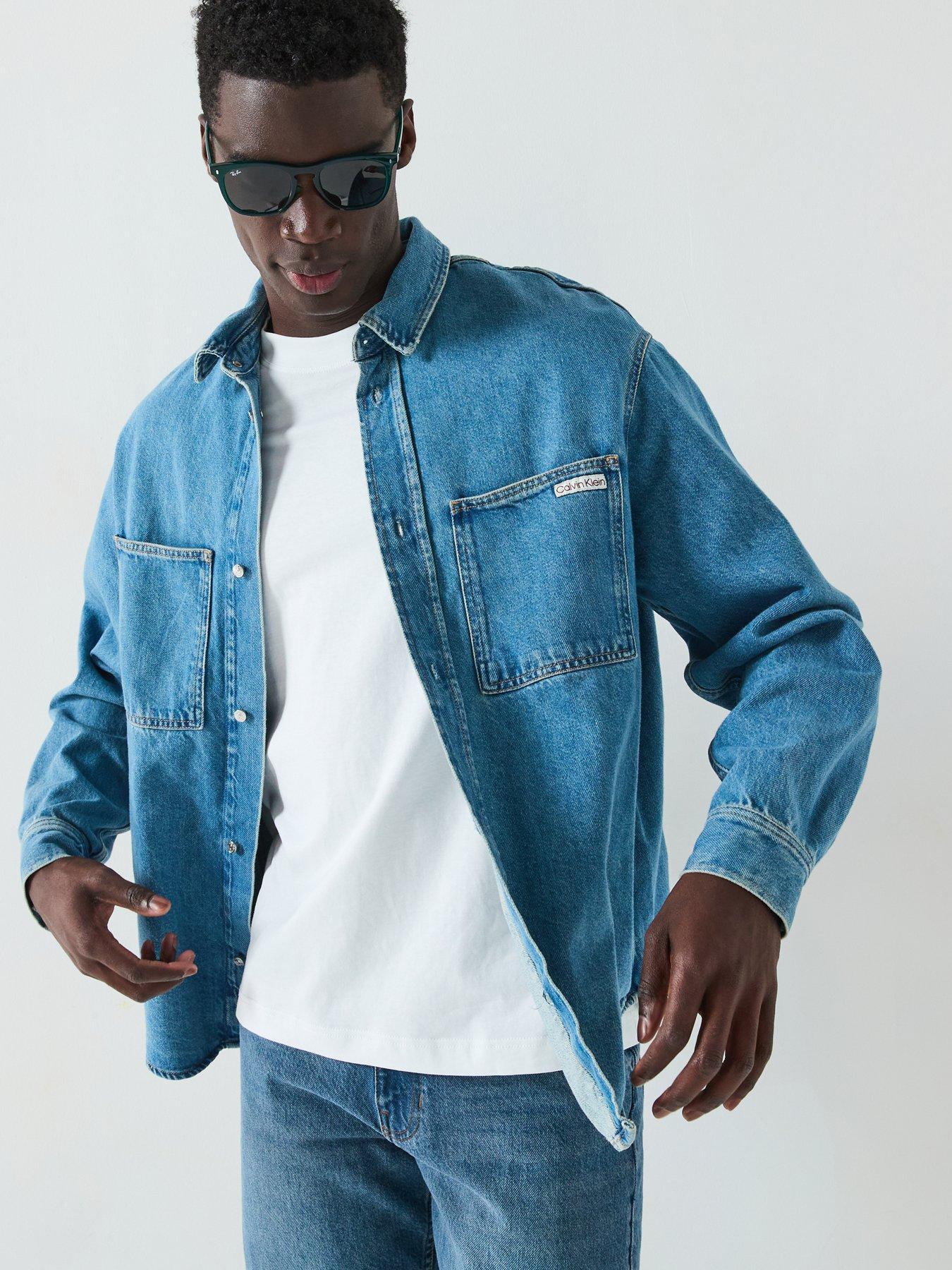 Image 5 of 6 of Calvin Klein Jeans Relaxed Denim Long Sleeve Shirt - Blue