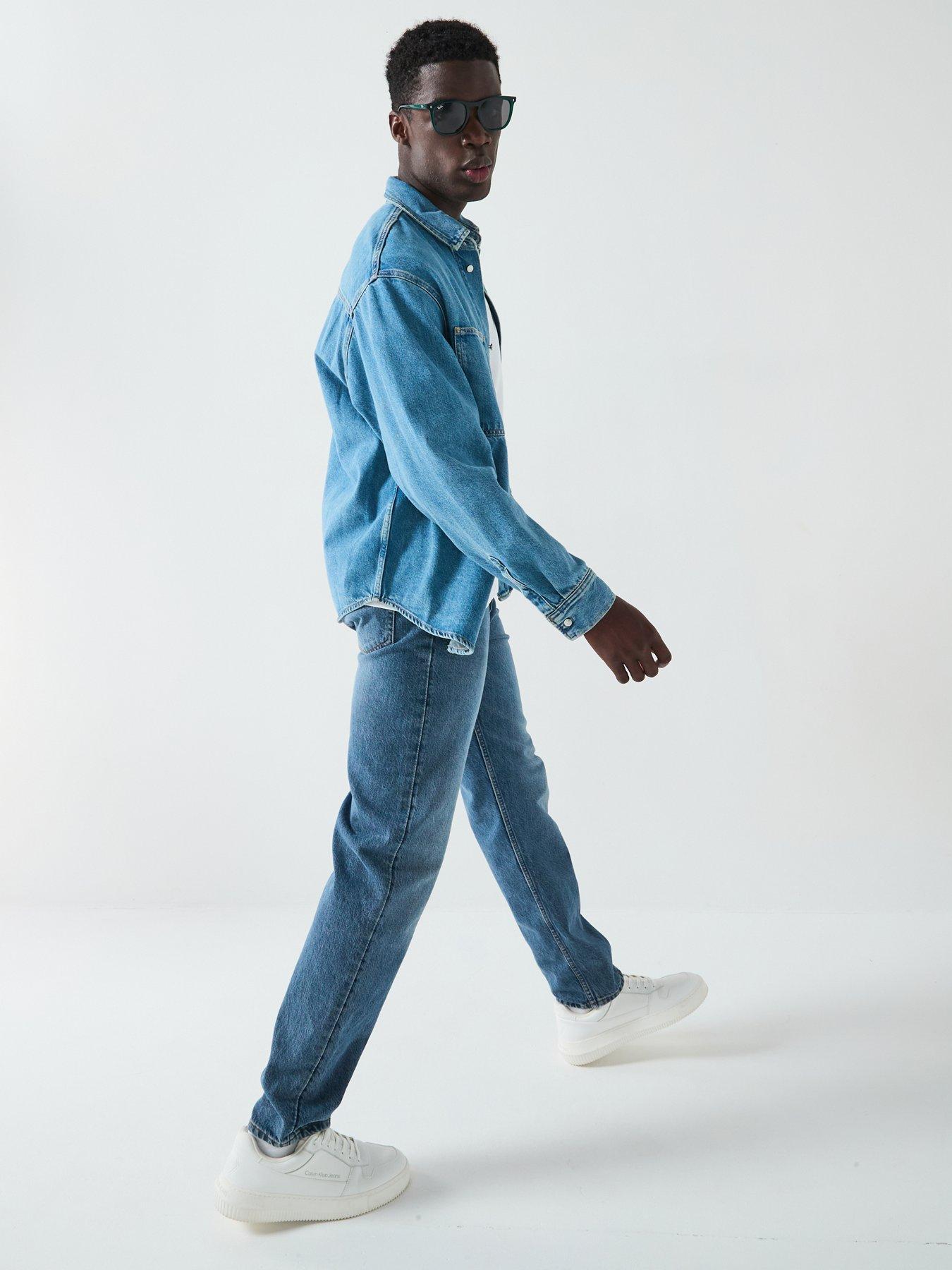 Image 6 of 6 of Calvin Klein Jeans Relaxed Denim Long Sleeve Shirt - Blue