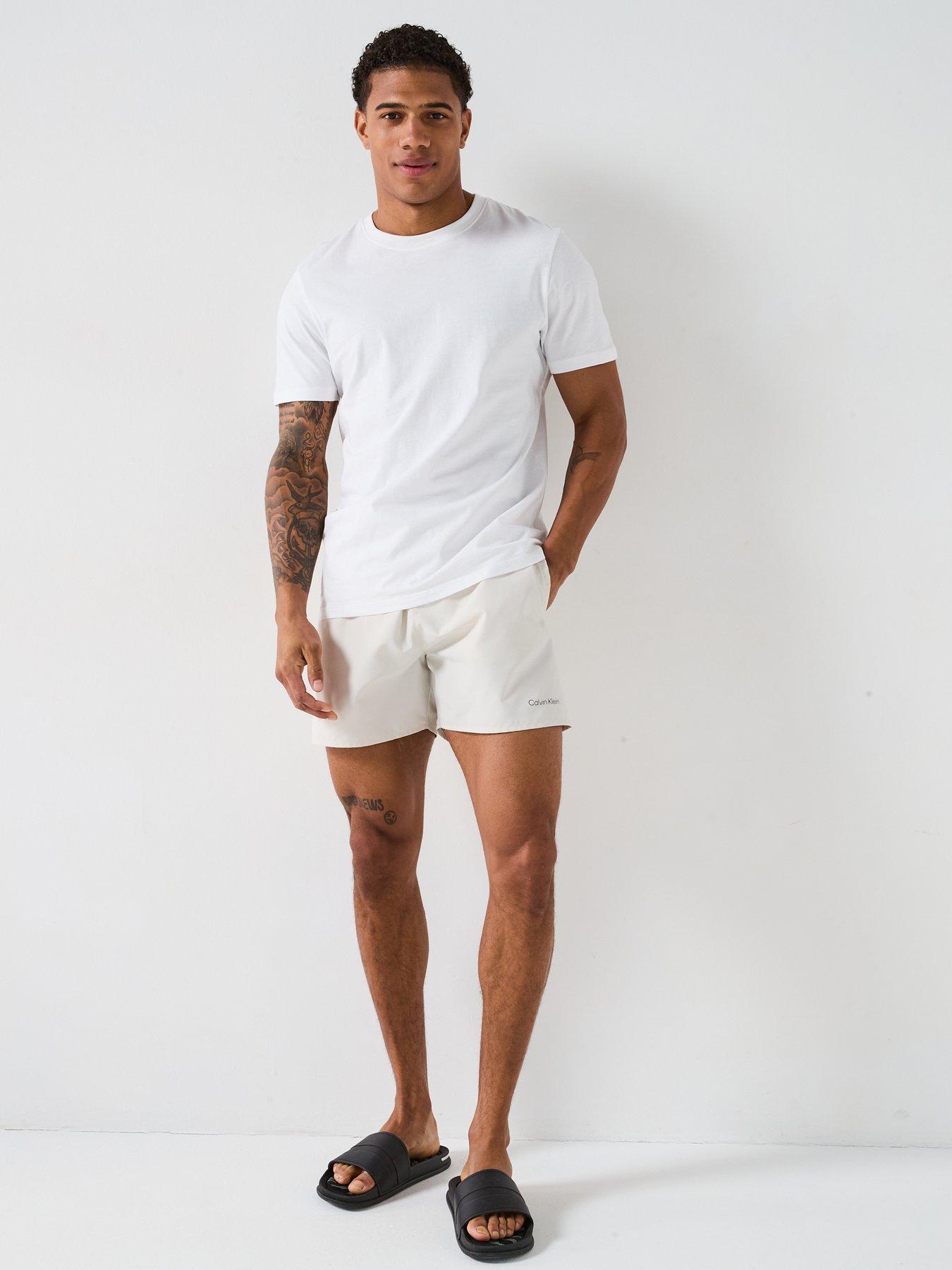 Image 4 of 6 of Calvin Klein Calvin Klein Small Logo Black/white 2 Pack Swimshorts - Black