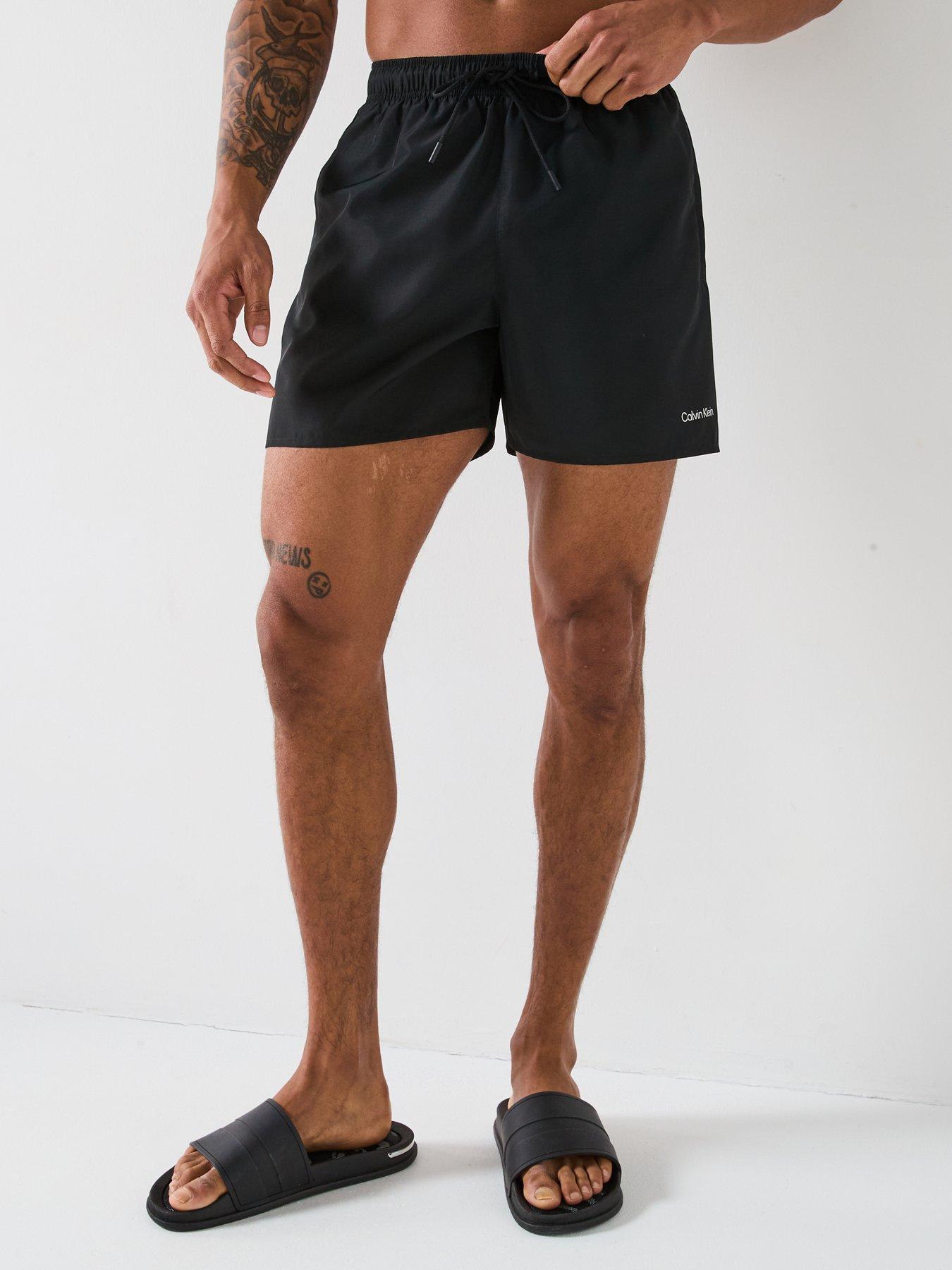 Image 6 of 6 of Calvin Klein Calvin Klein Small Logo Black/white 2 Pack Swimshorts - Black
