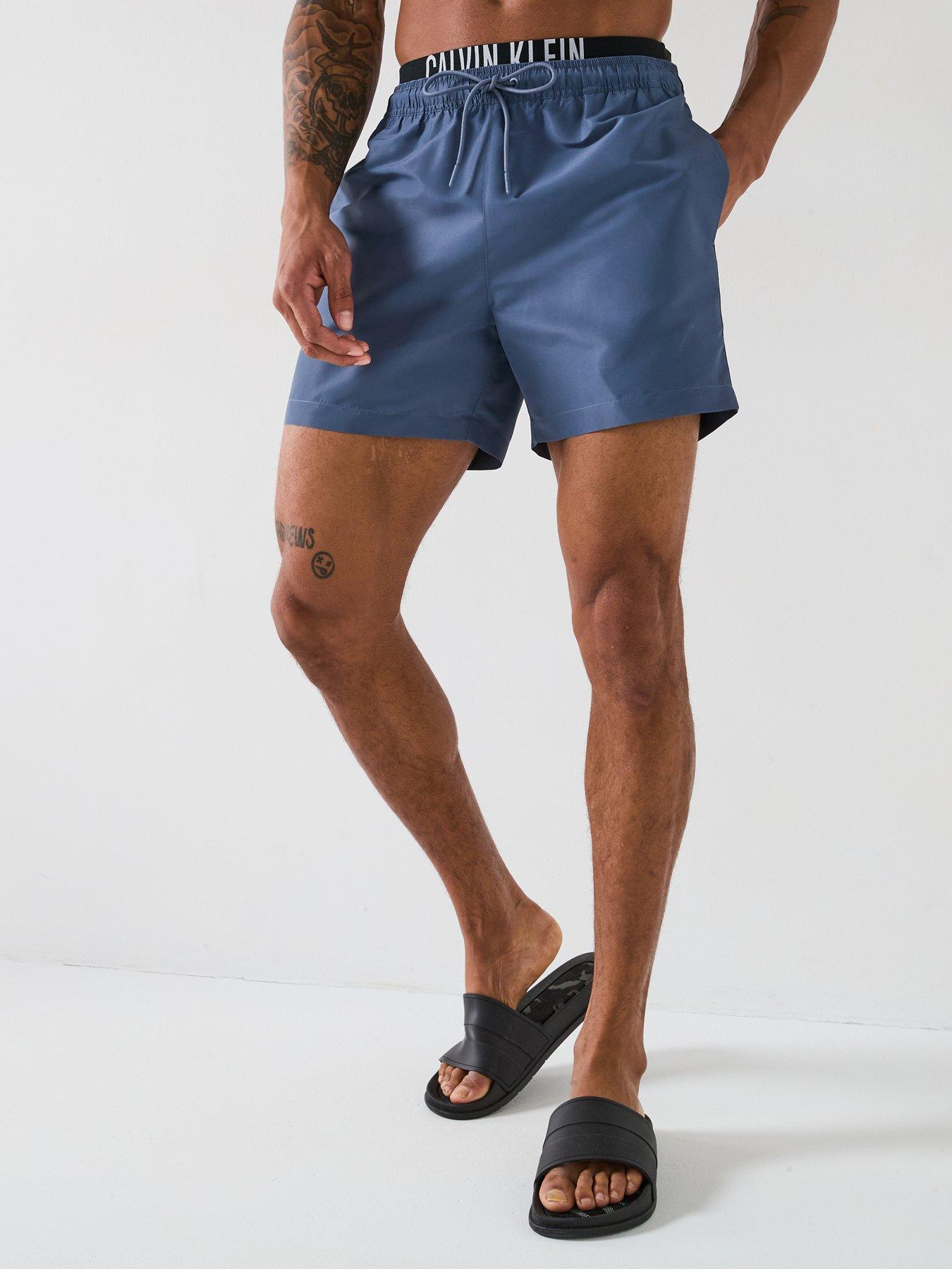 Calvin Klein Double Waistband Swim Shorts - Blue