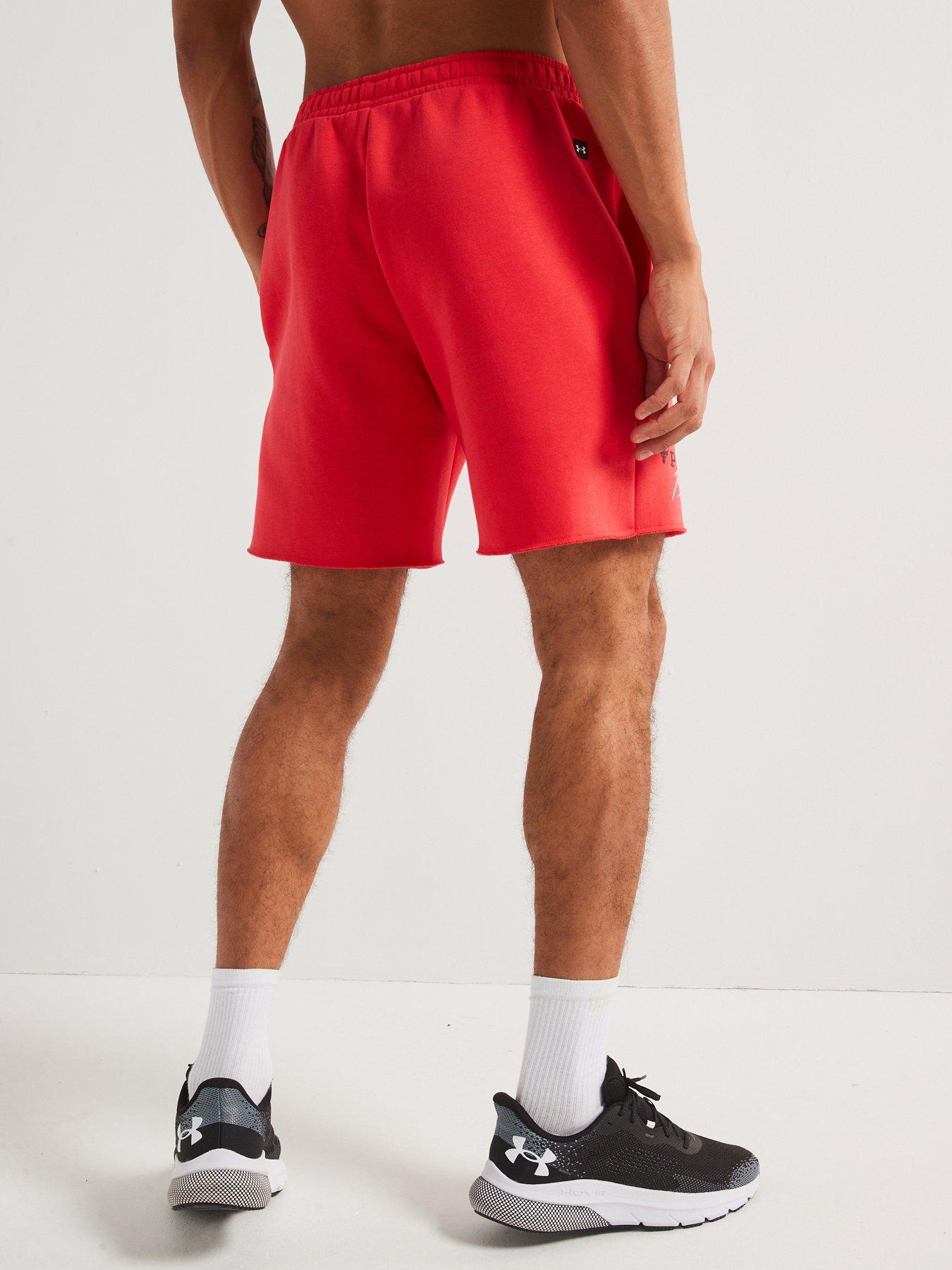 under-armour-mens-training-project-rock-icon-fleece-shorts-redstillFront