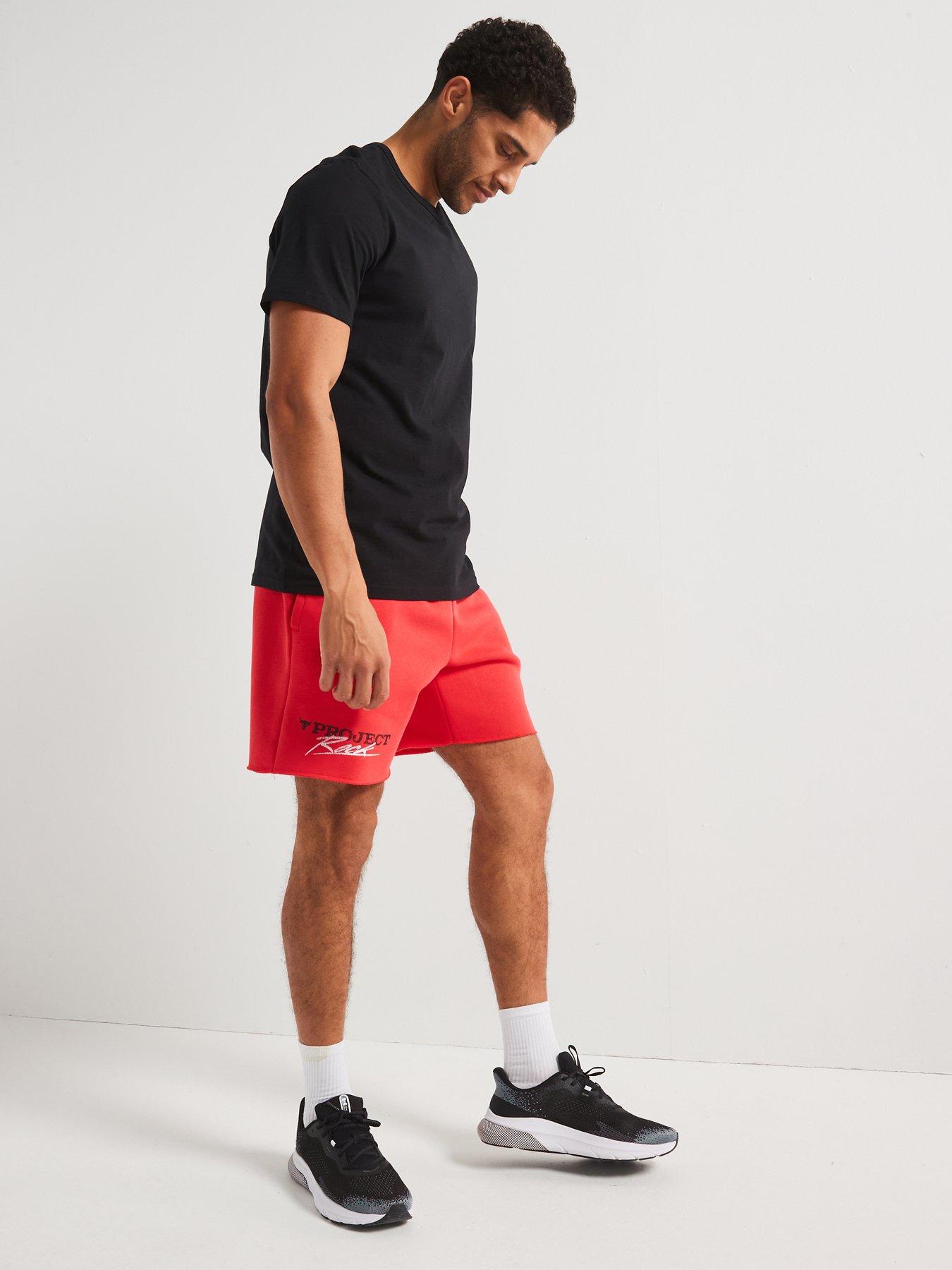 under-armour-mens-training-project-rock-icon-fleece-shorts-redback
